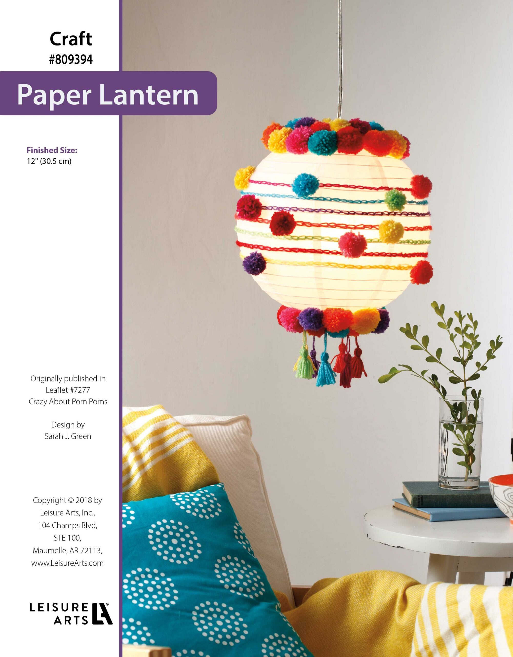 Leisure Arts Crazy About Pom Poms Lantern ePattern