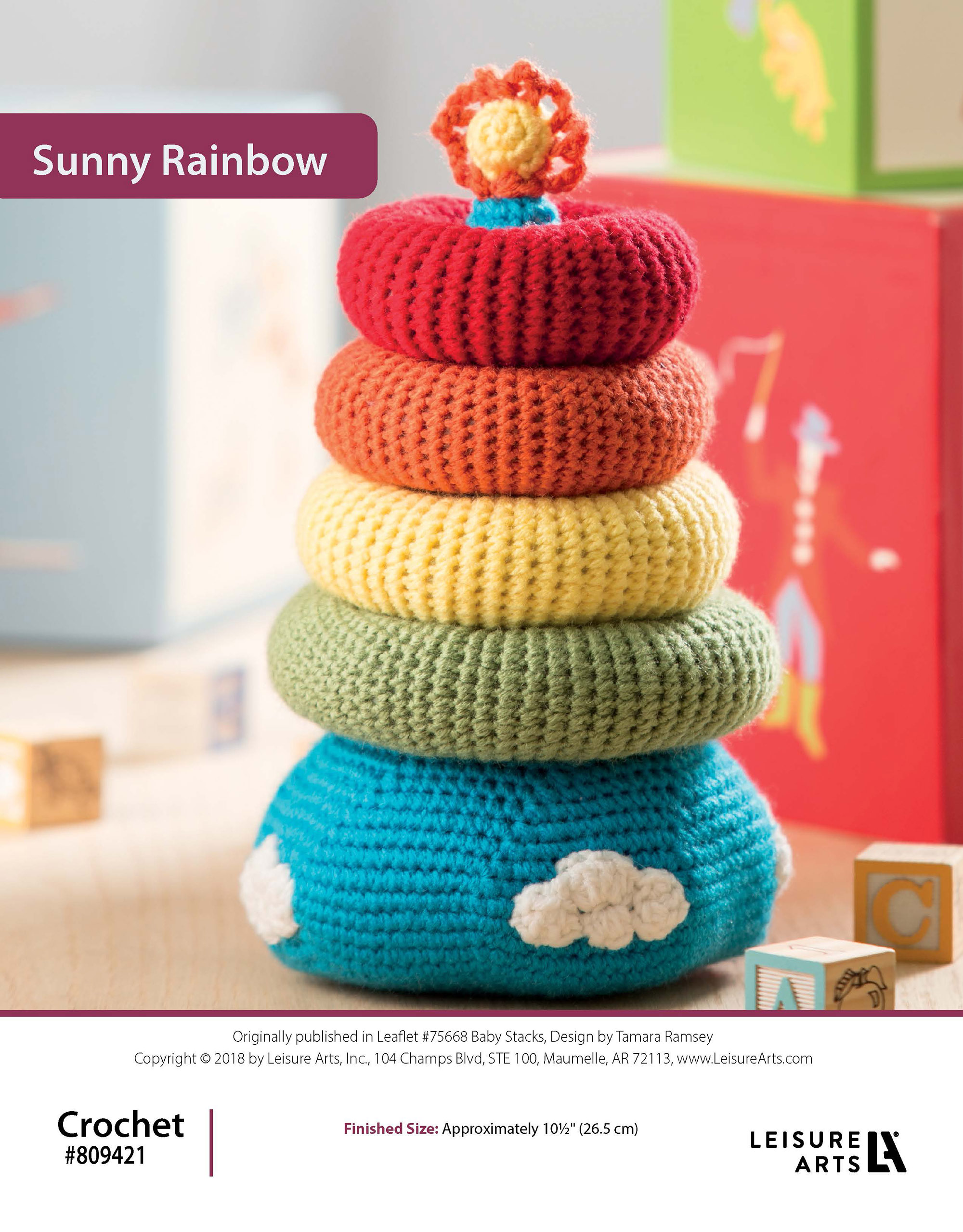Leisure Arts Baby Stacks Crochet Sunny Rainbow ePattern