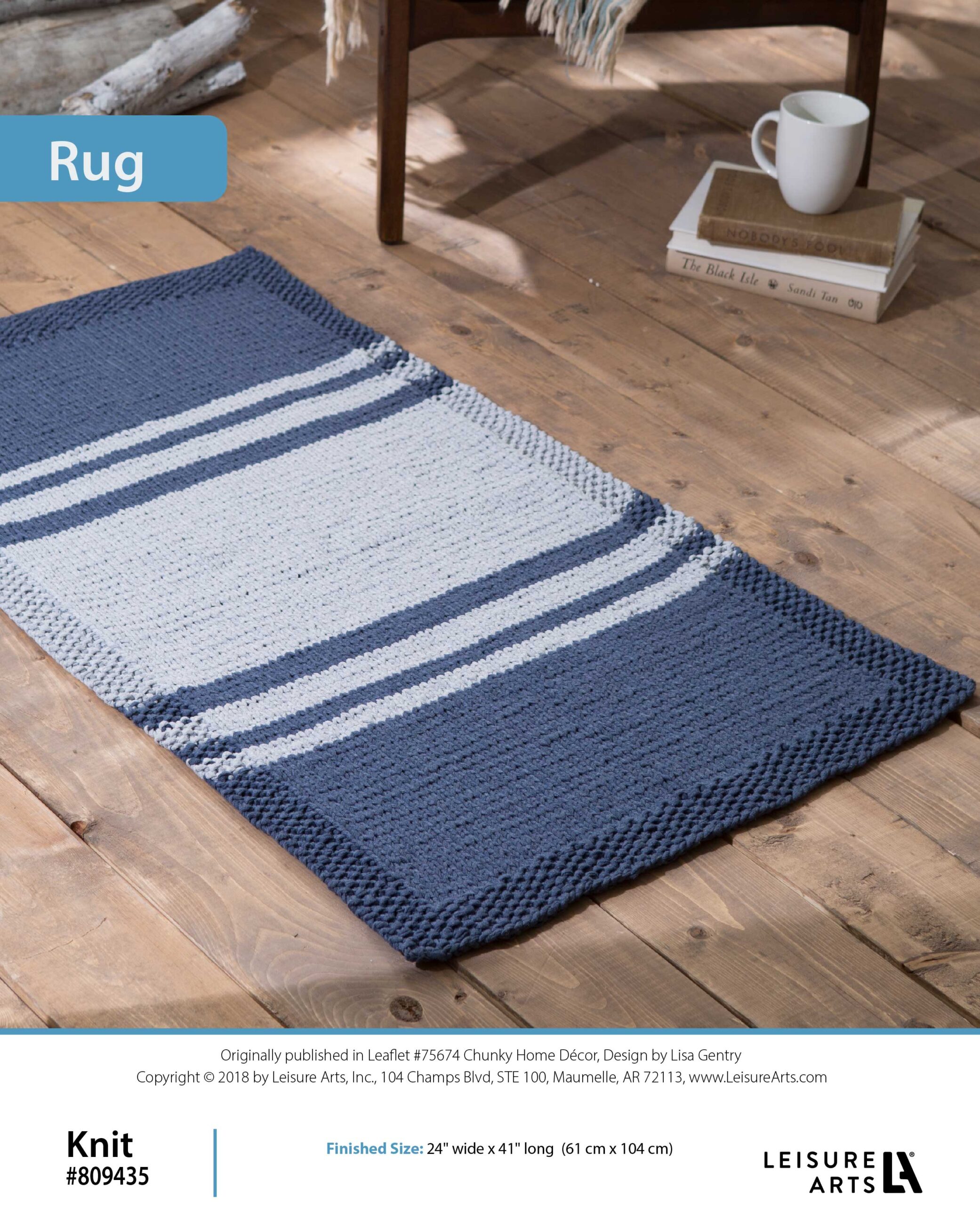 Leisure Arts Chunky Home Decor To Knit Rug ePattern