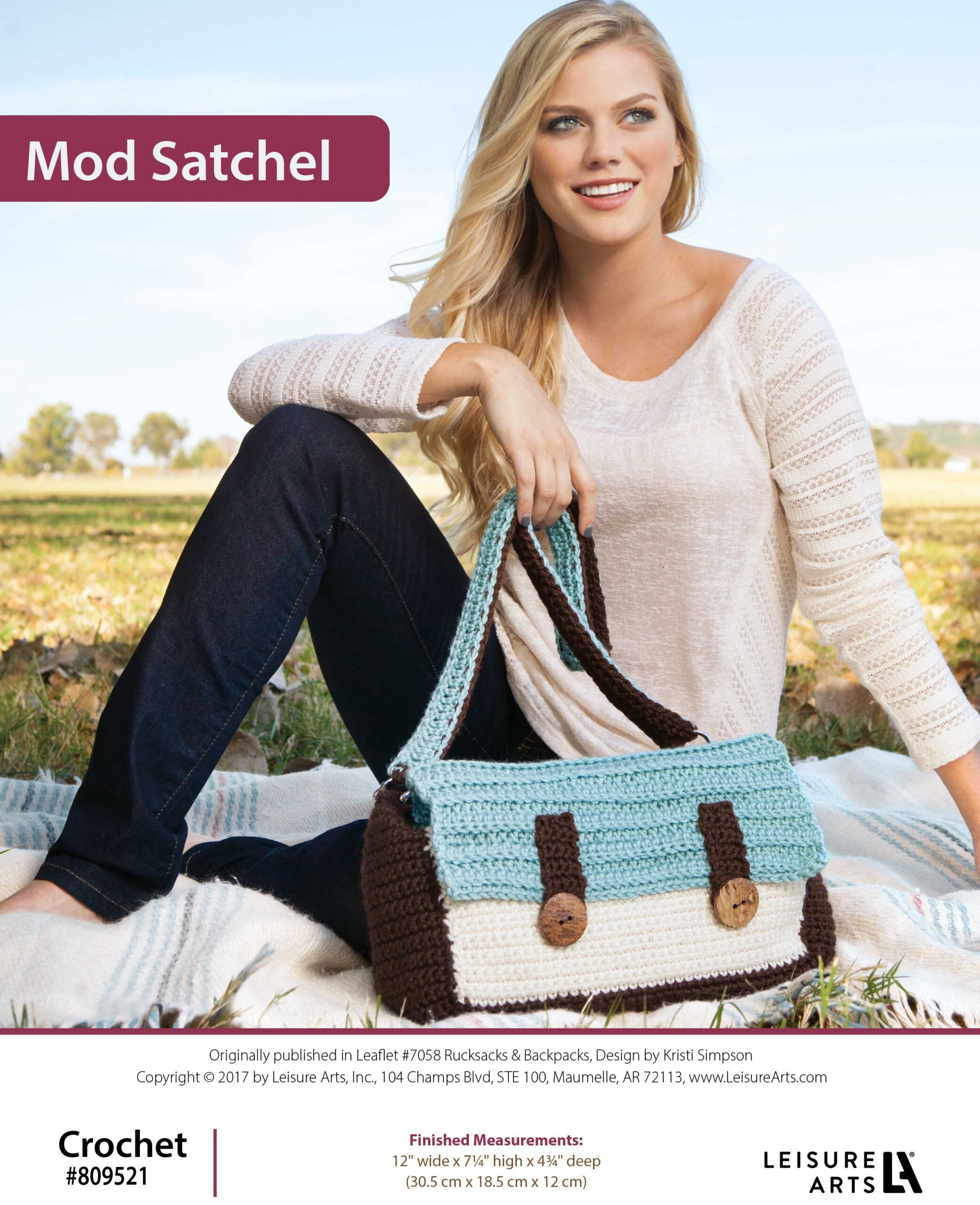 Leisure Arts Rucksacks Backpacks Crochet Mod Satchel ePattern