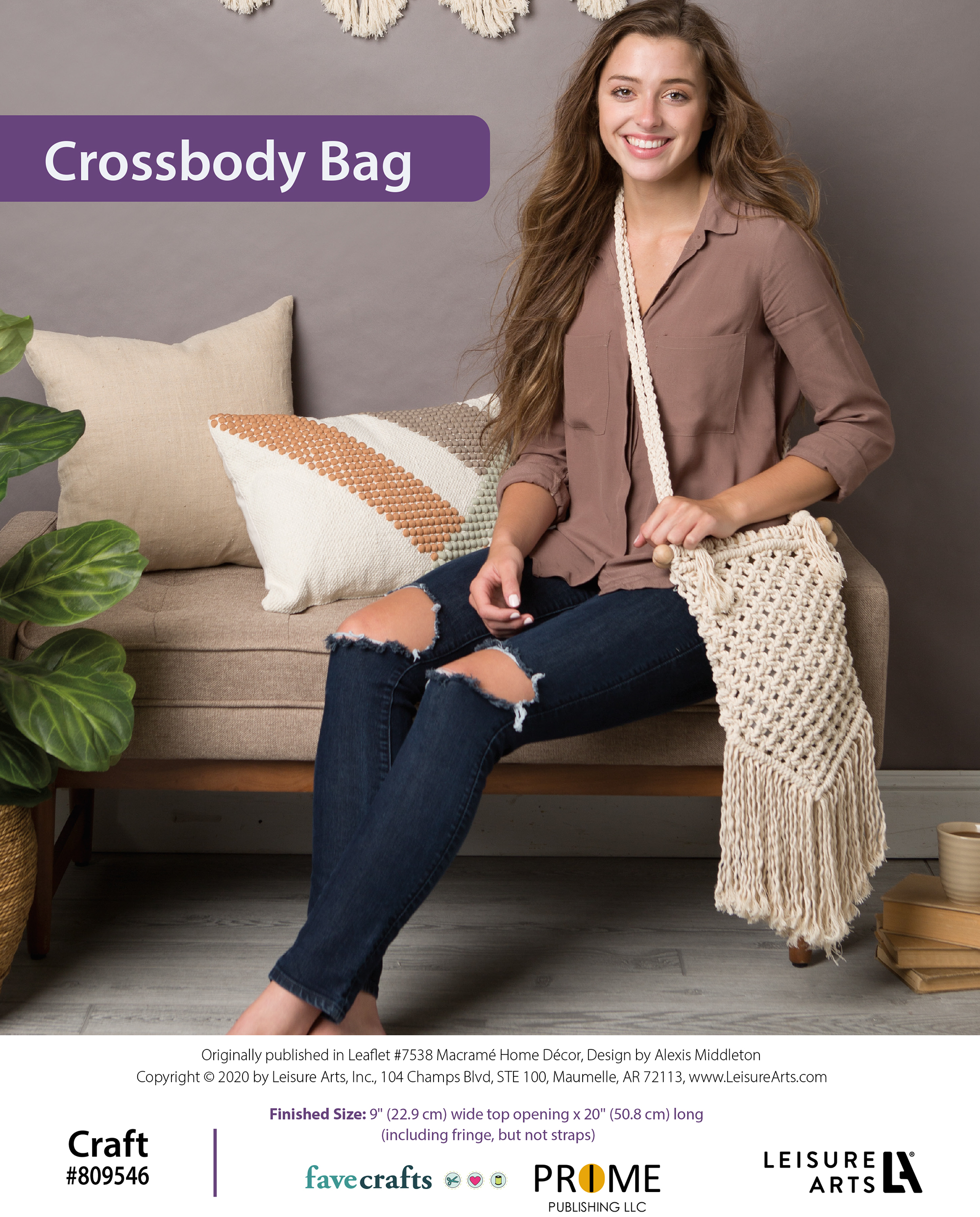 Leisure Arts ePattern MacramÃ© Crossbody Bag