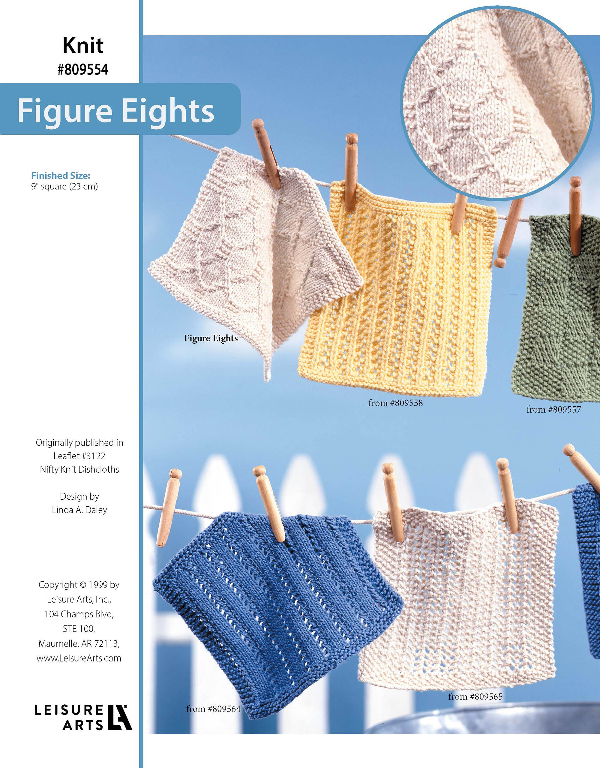 Leisure Arts Nifty Knit Dishcloth Figure Eights ePattern