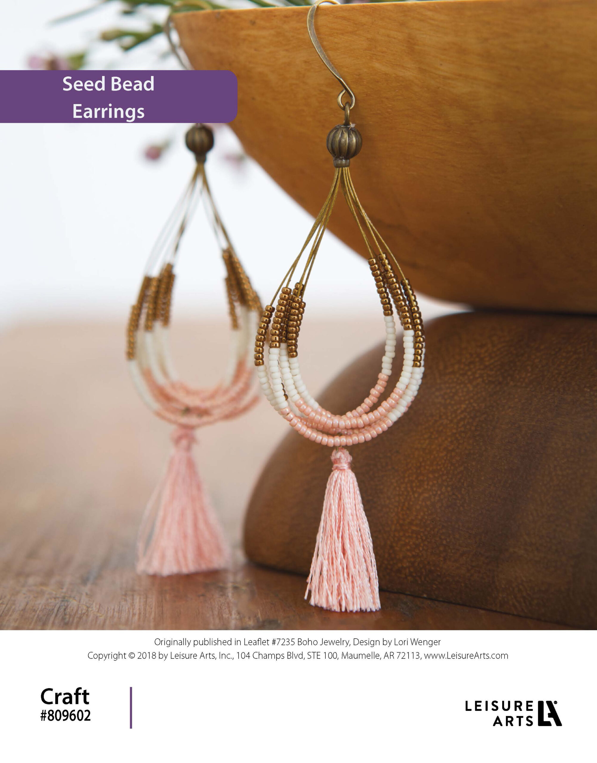 Leisure Arts Boho Jewelry Seed Bead Earrings ePattern