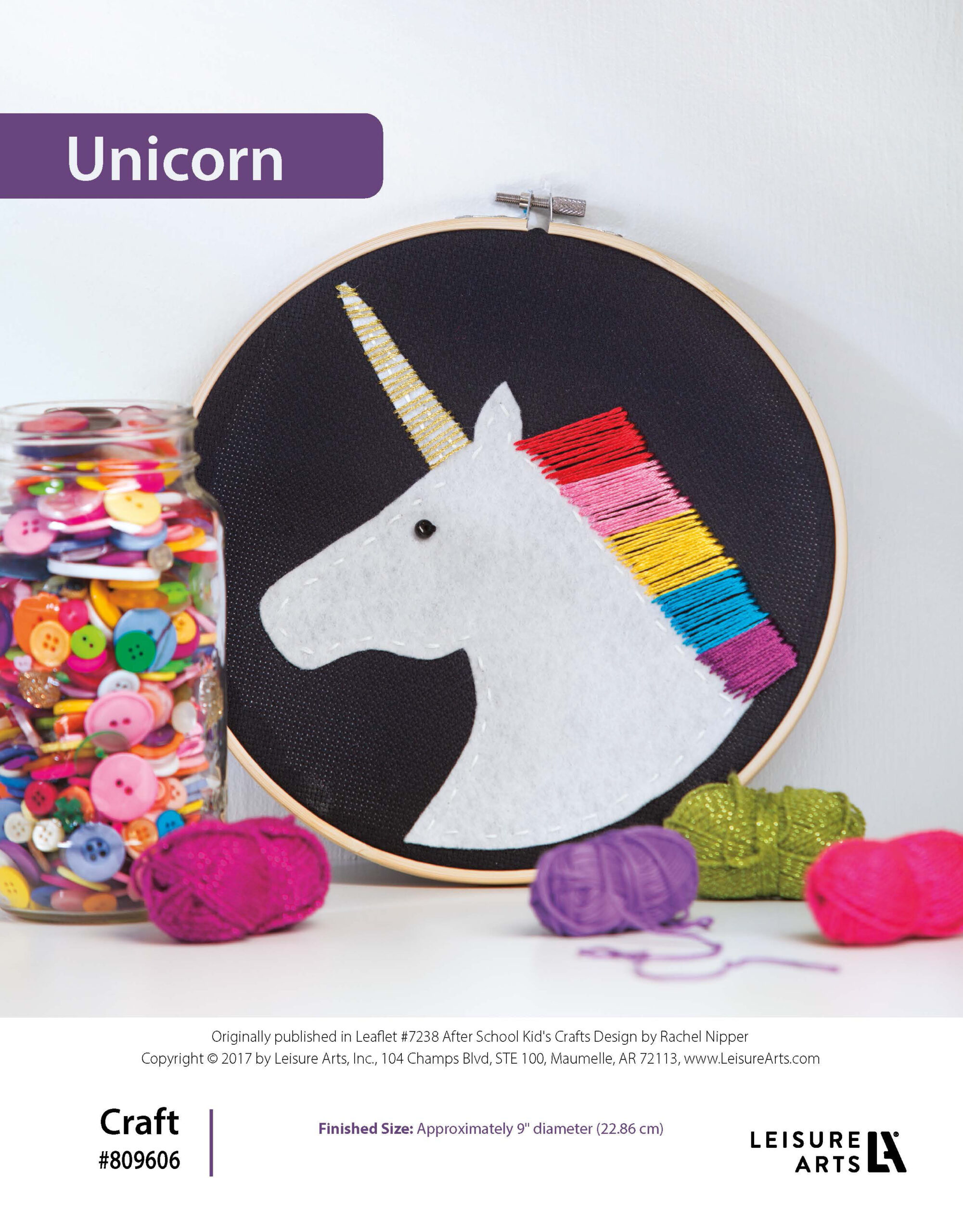Leisure Arts AfterSchool Kids Crafts Unicorn ePattern
