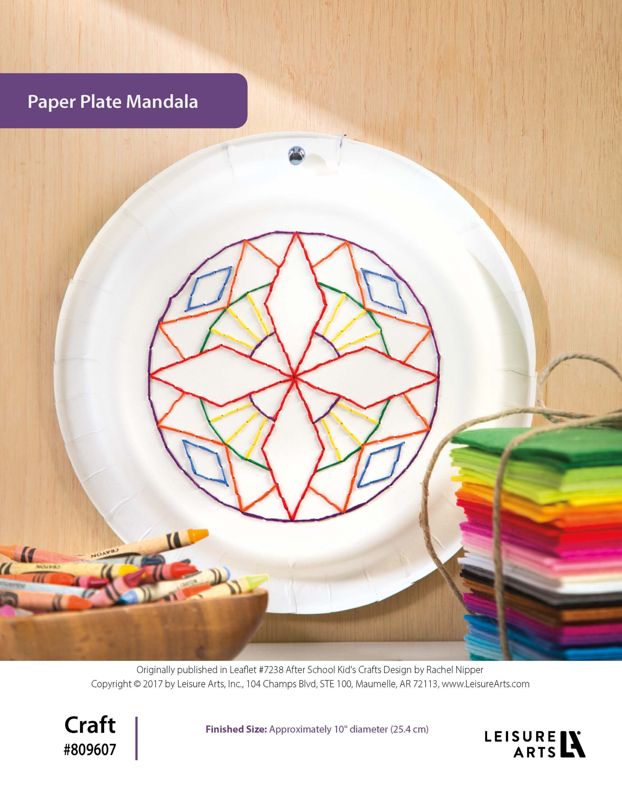 Leisure Arts AfterSchool Kids Crafts Paper Plate Mandala ePattern