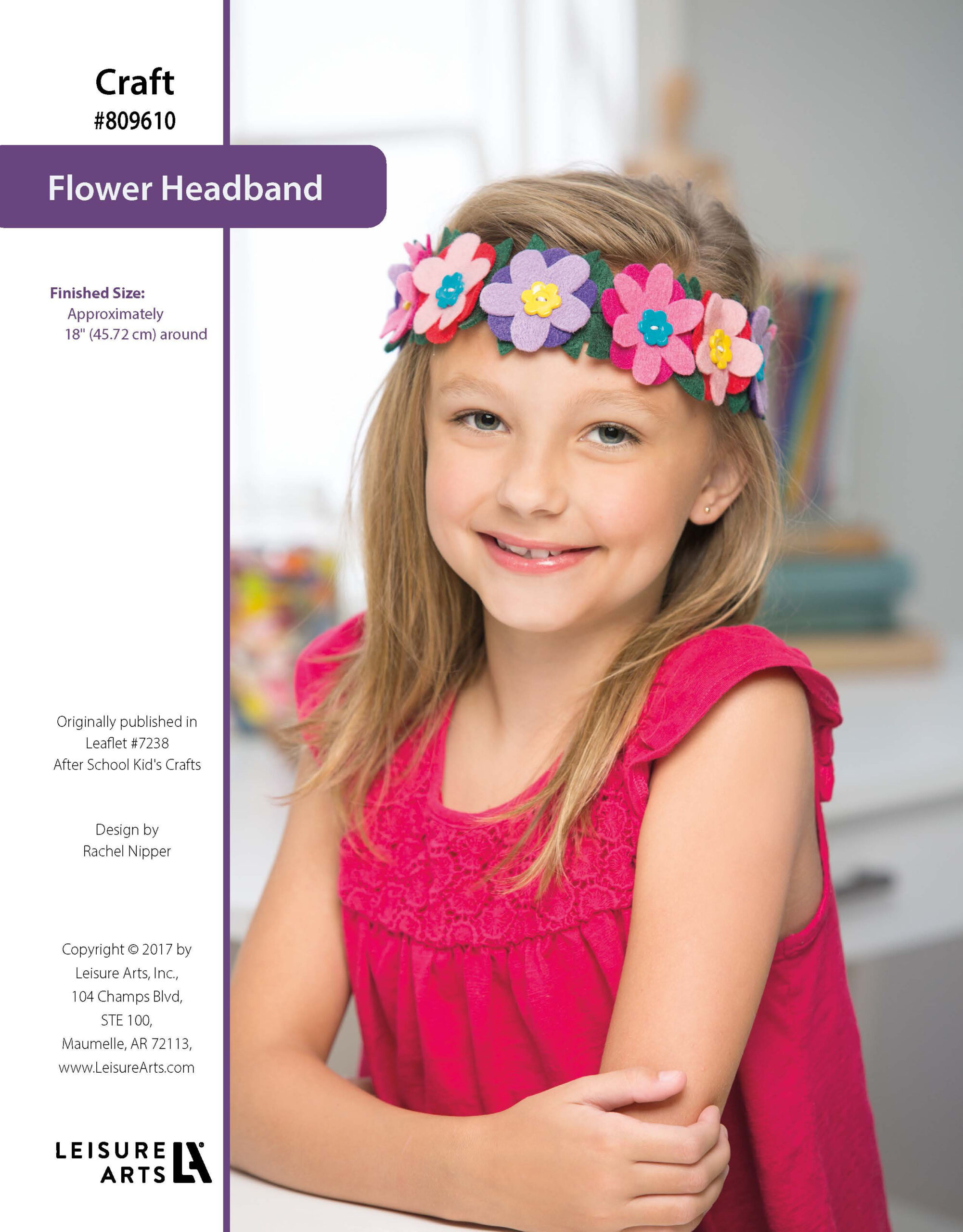 Leisure Arts AfterSchool Kids Crafts Flower Headband ePattern