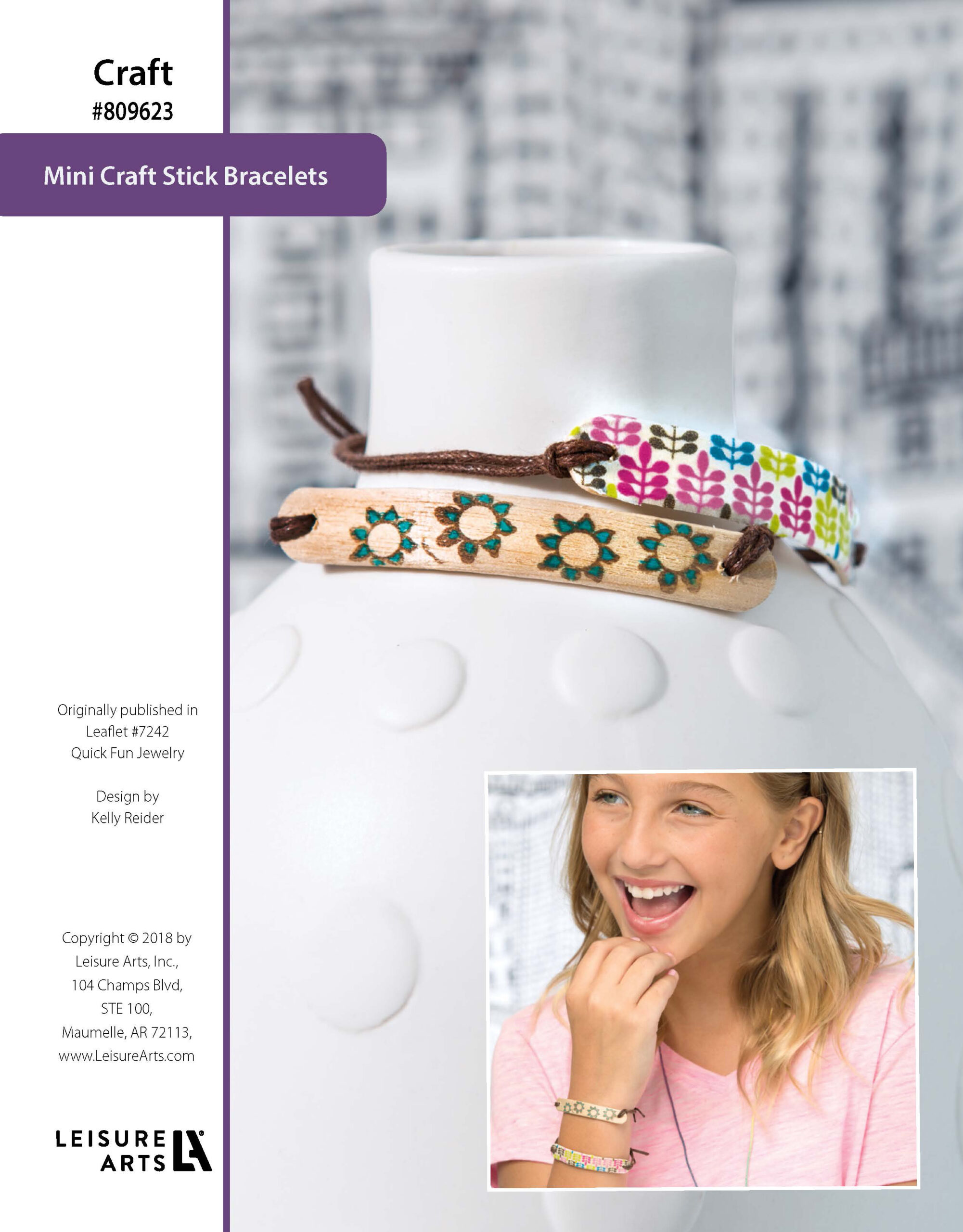 Leisure Arts Quick Fun Jewelry Mini Craft Stick Bracelets ePatterns