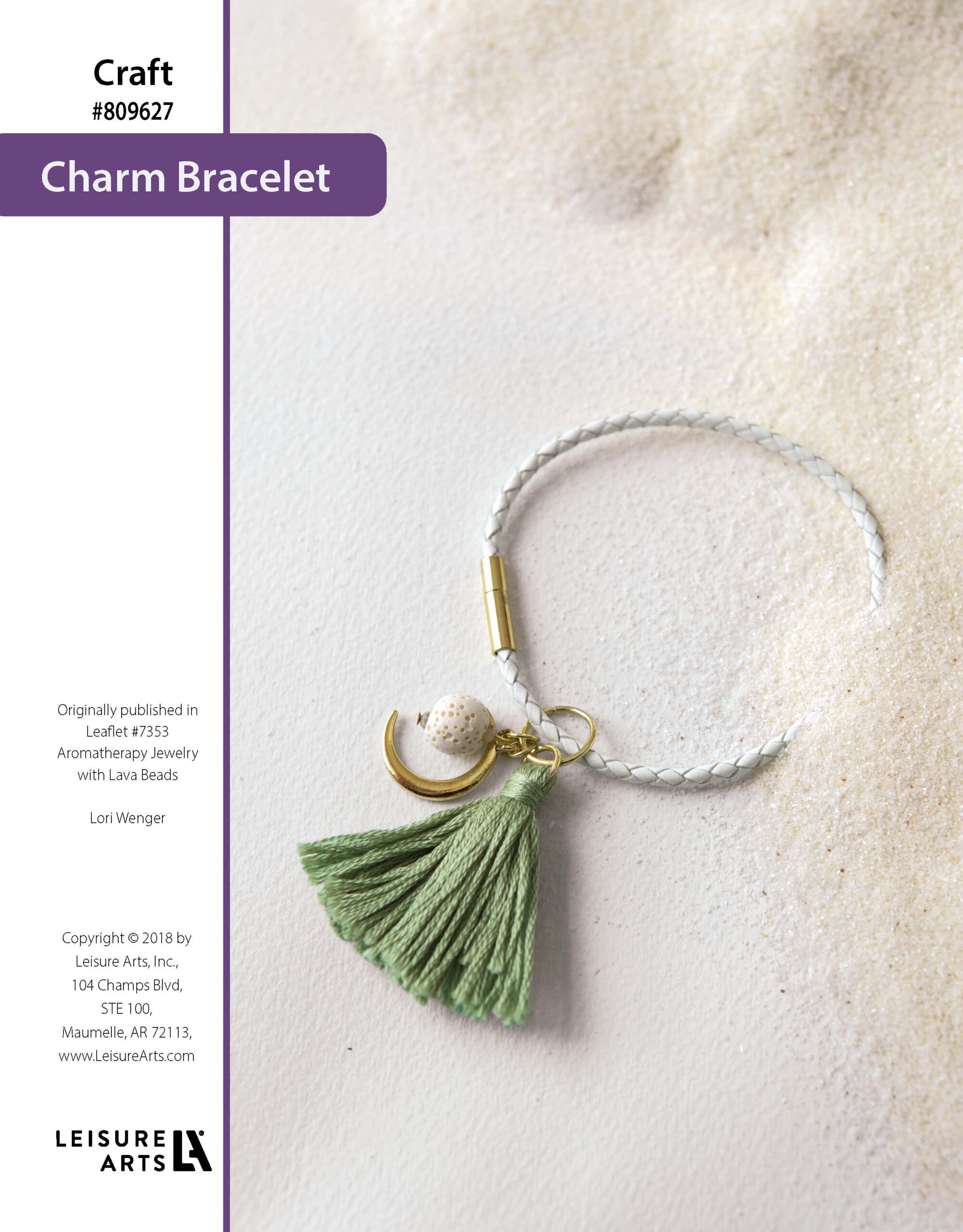 Leisure Arts ePattern Jewelry With Lava Beads Charm Bracelet