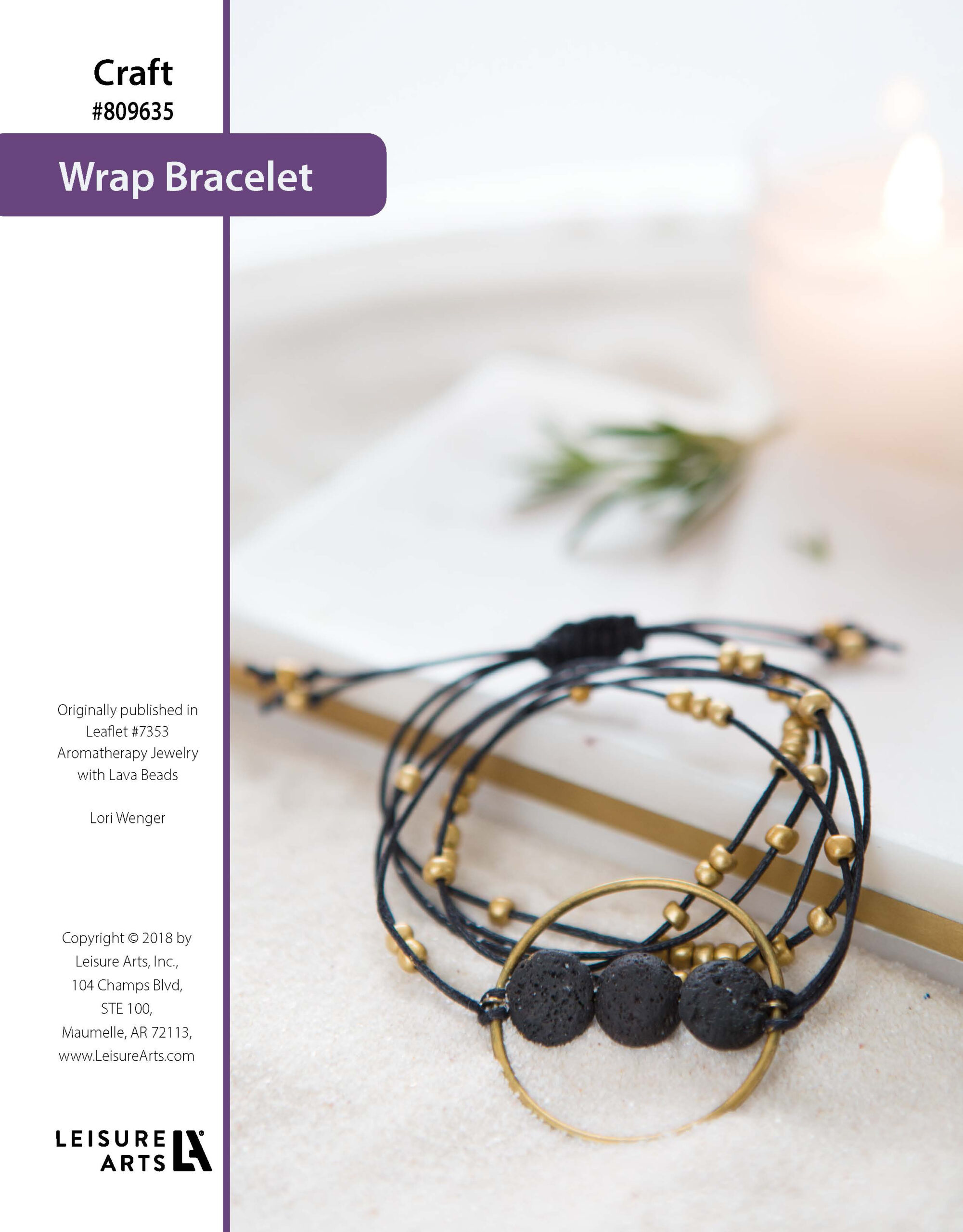 Leisure Arts ePattern Jewelry With Lava Beads Wrap Bracelet