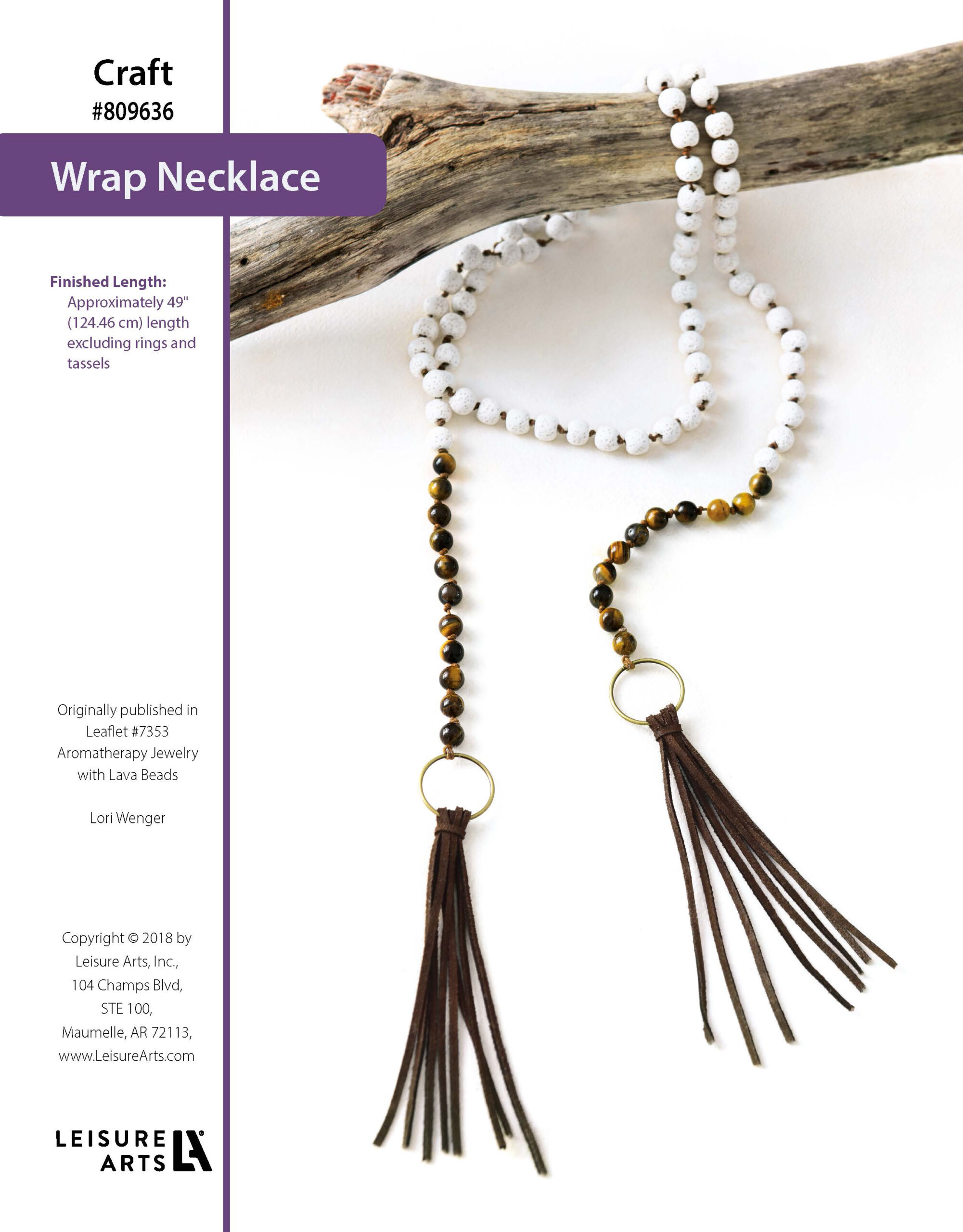 Leisure Arts ePattern Jewelry With Lava Beads Wrap Necklace