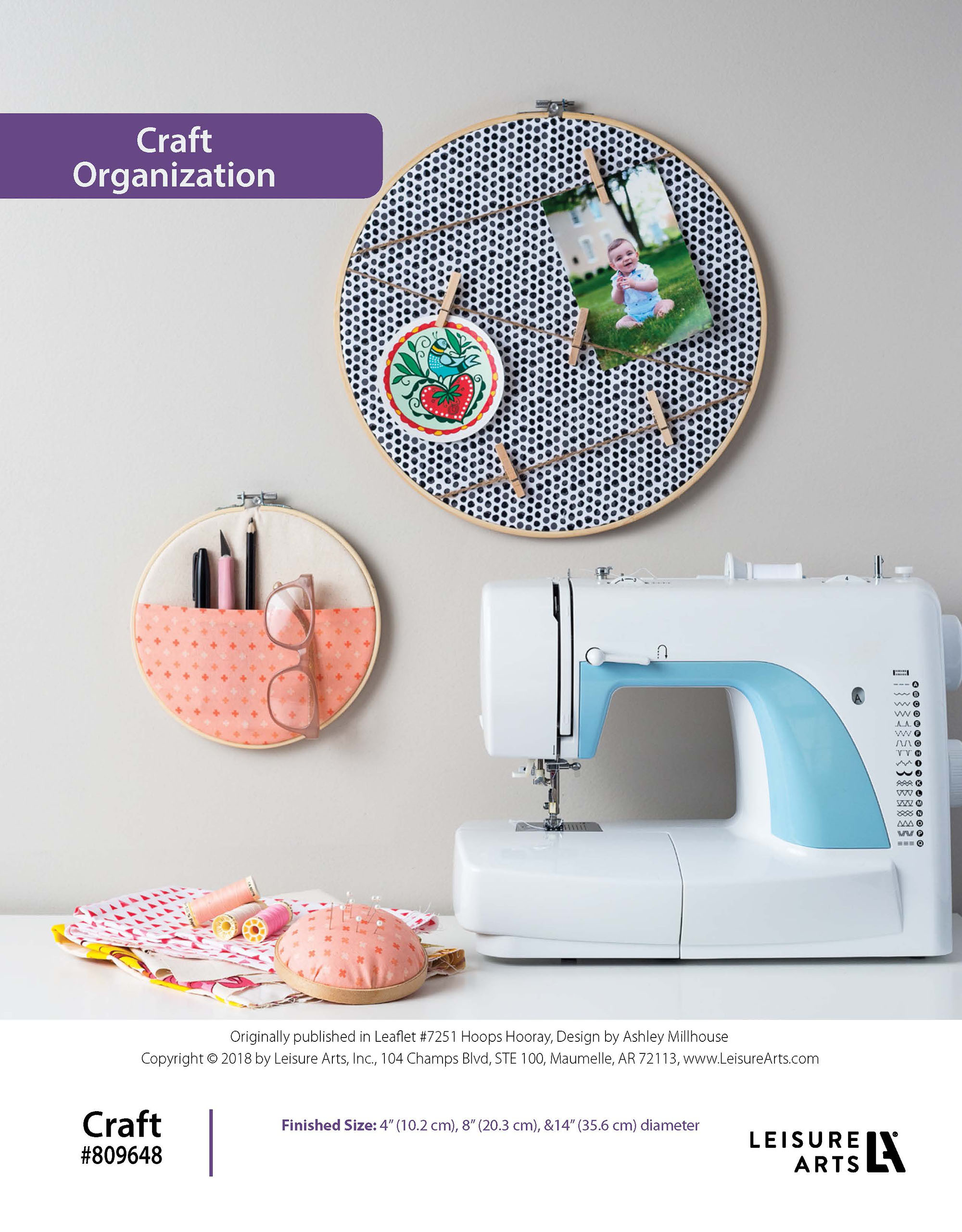 Leisure Arts Hoops Hooray Craft Organizers ePattern