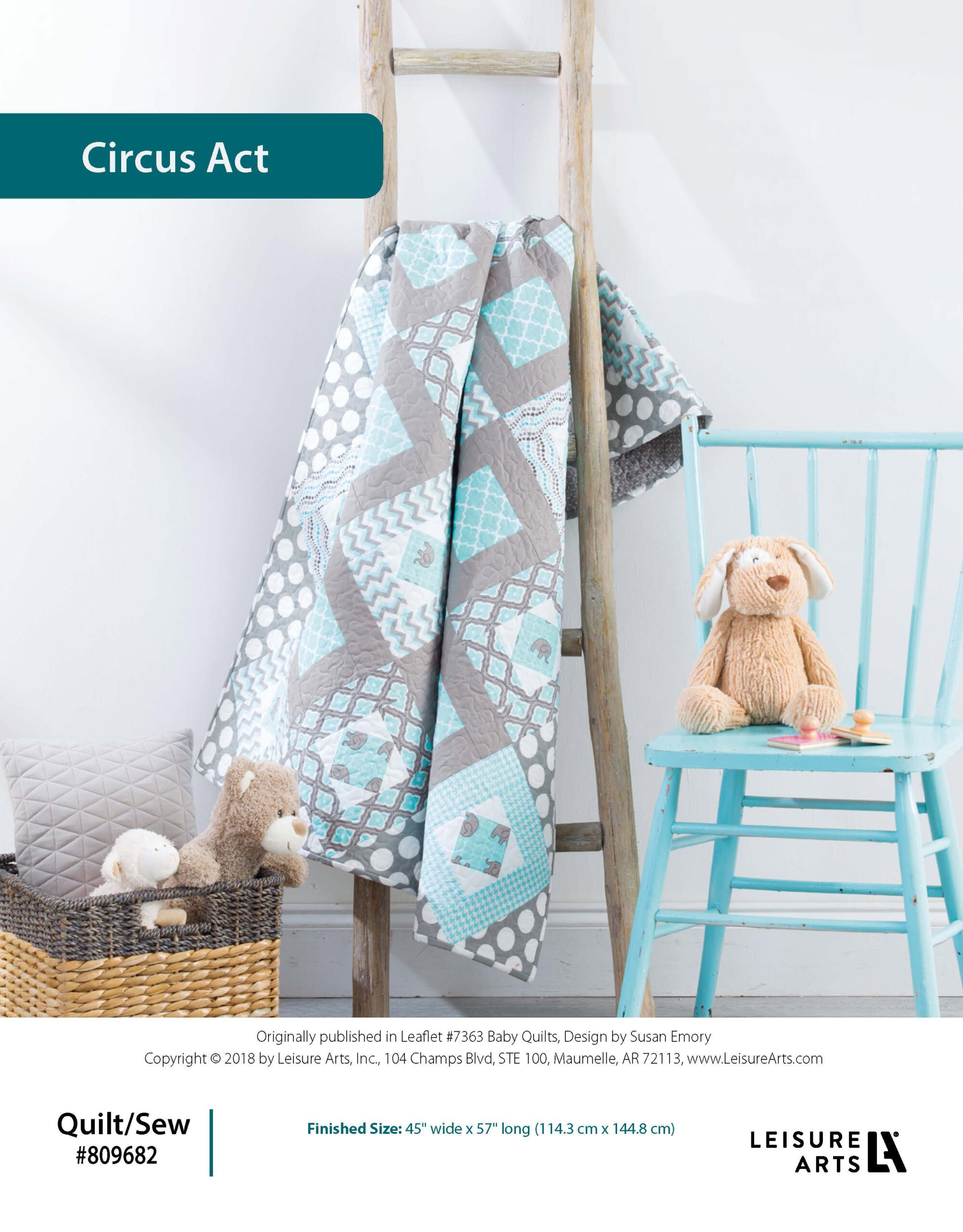 Leisure Arts Baby Quilts Circus Act ePattern