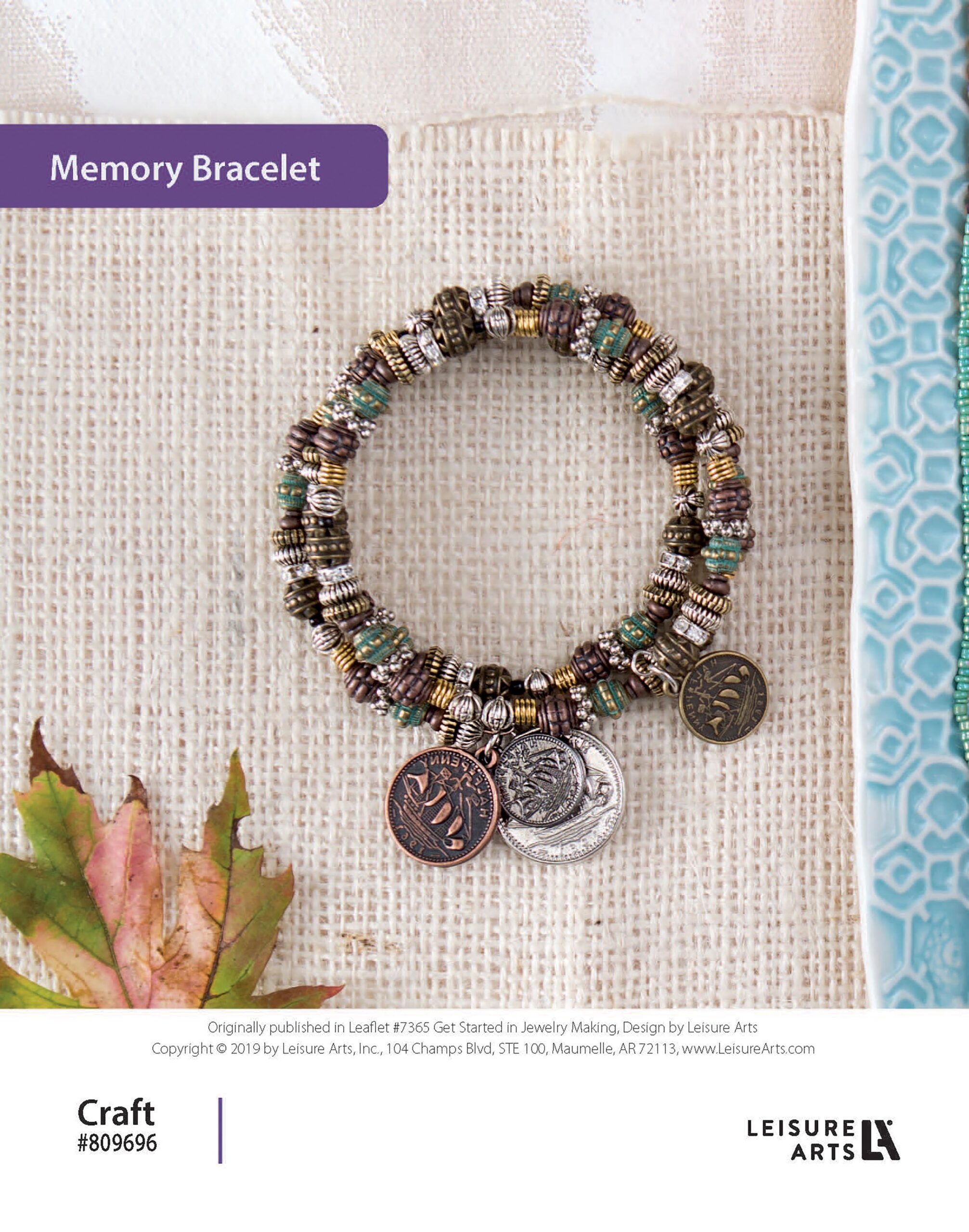 Leisure Arts Get Started In Jewelry Making Memory Bracelet ePattern
