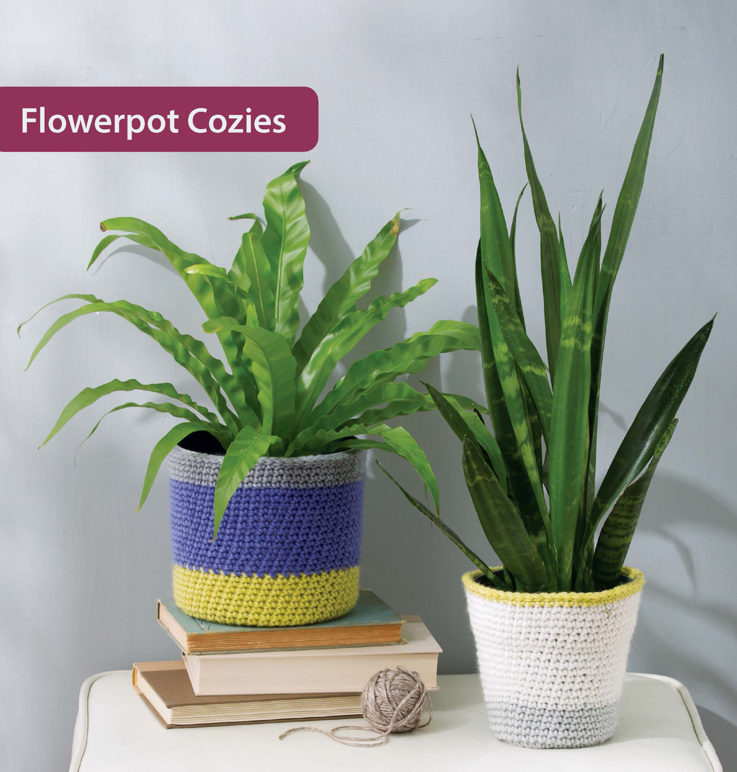 Leisure Arts Quick Crochet Home Decor Flowerpot Cozies ePattern