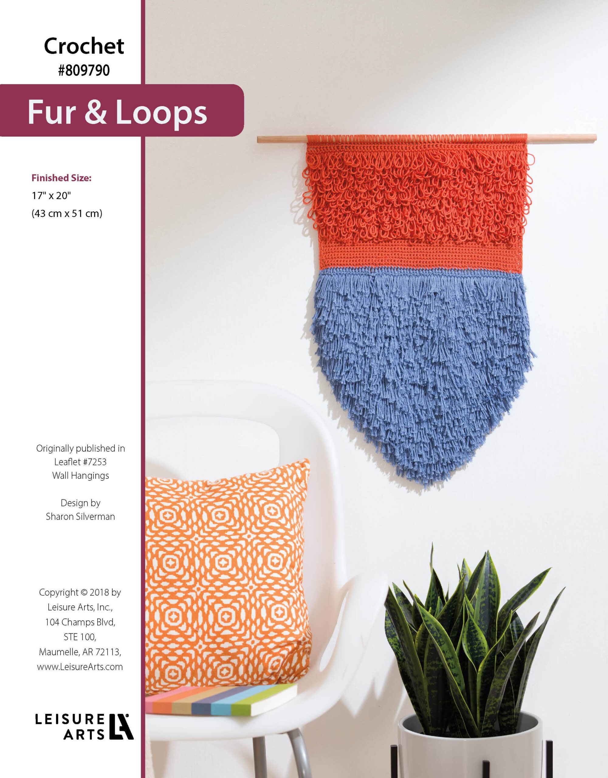Leisure Arts Wall Hangings Fur Loops Crochet ePattern