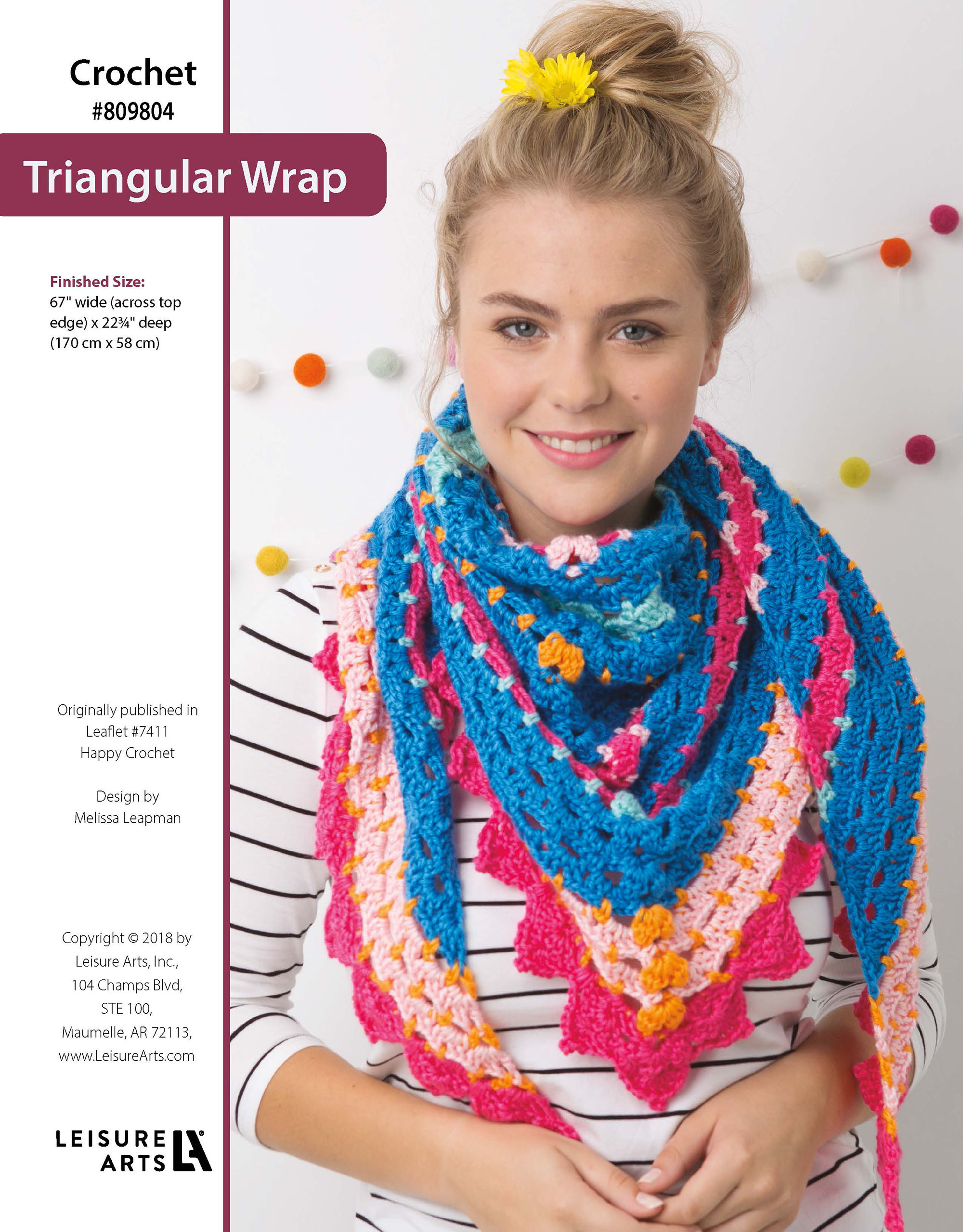 Leisure Arts Happy Crochet Triangular Wrap ePattern