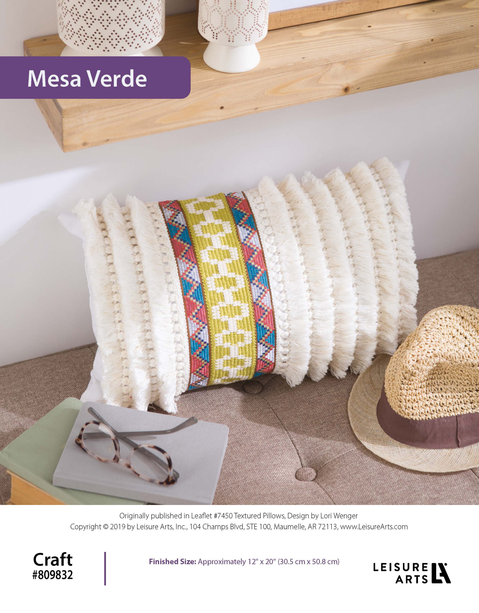 Leisure Arts DIY Textured Pillows Mesa Verde ePattern