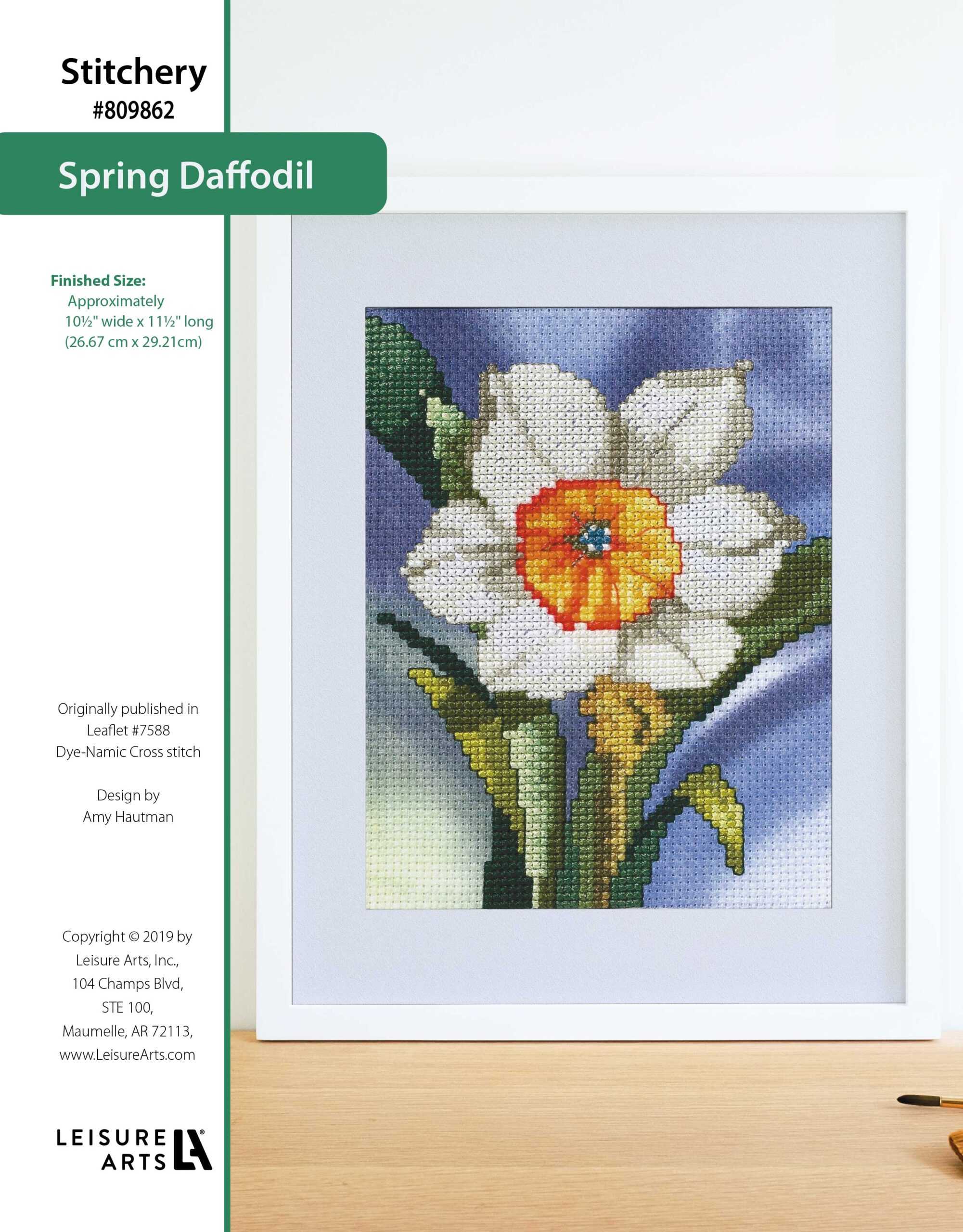 Leisure Arts DyeNamic Cross Stitch Spring Daffodil ePattern