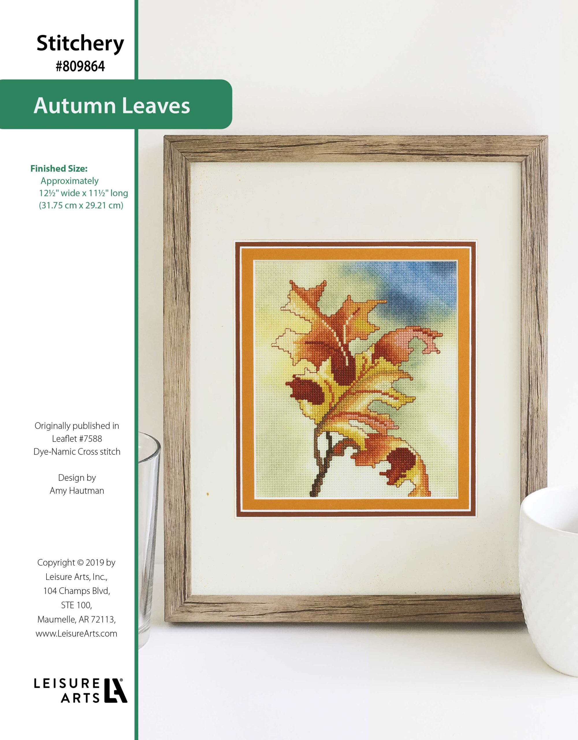 Leisure Arts DyeNamic Cross Stitch Autumn Leaves ePattern
