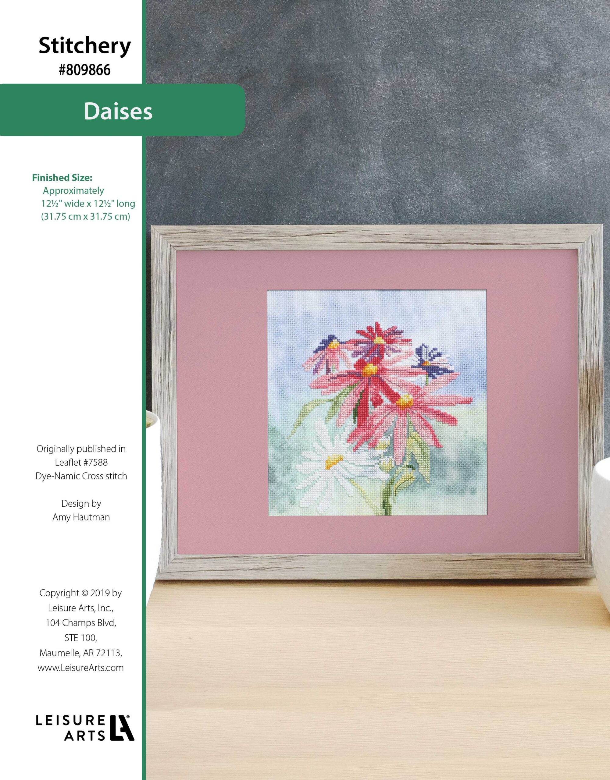 Leisure Arts DyeNamic Cross Stitch Daisies ePattern