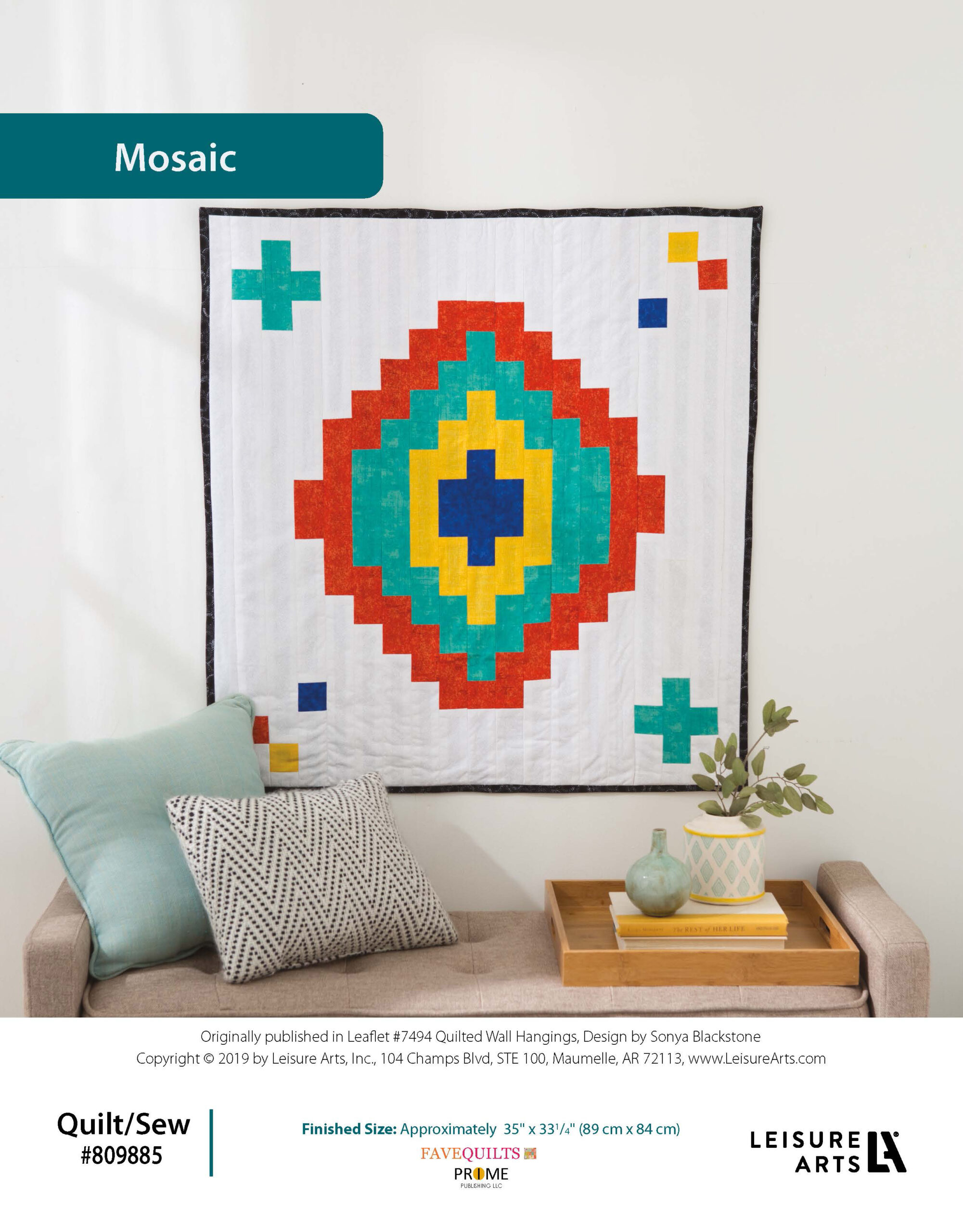 Leisure Arts ePattern Quilted Wall Hanging Mosaic