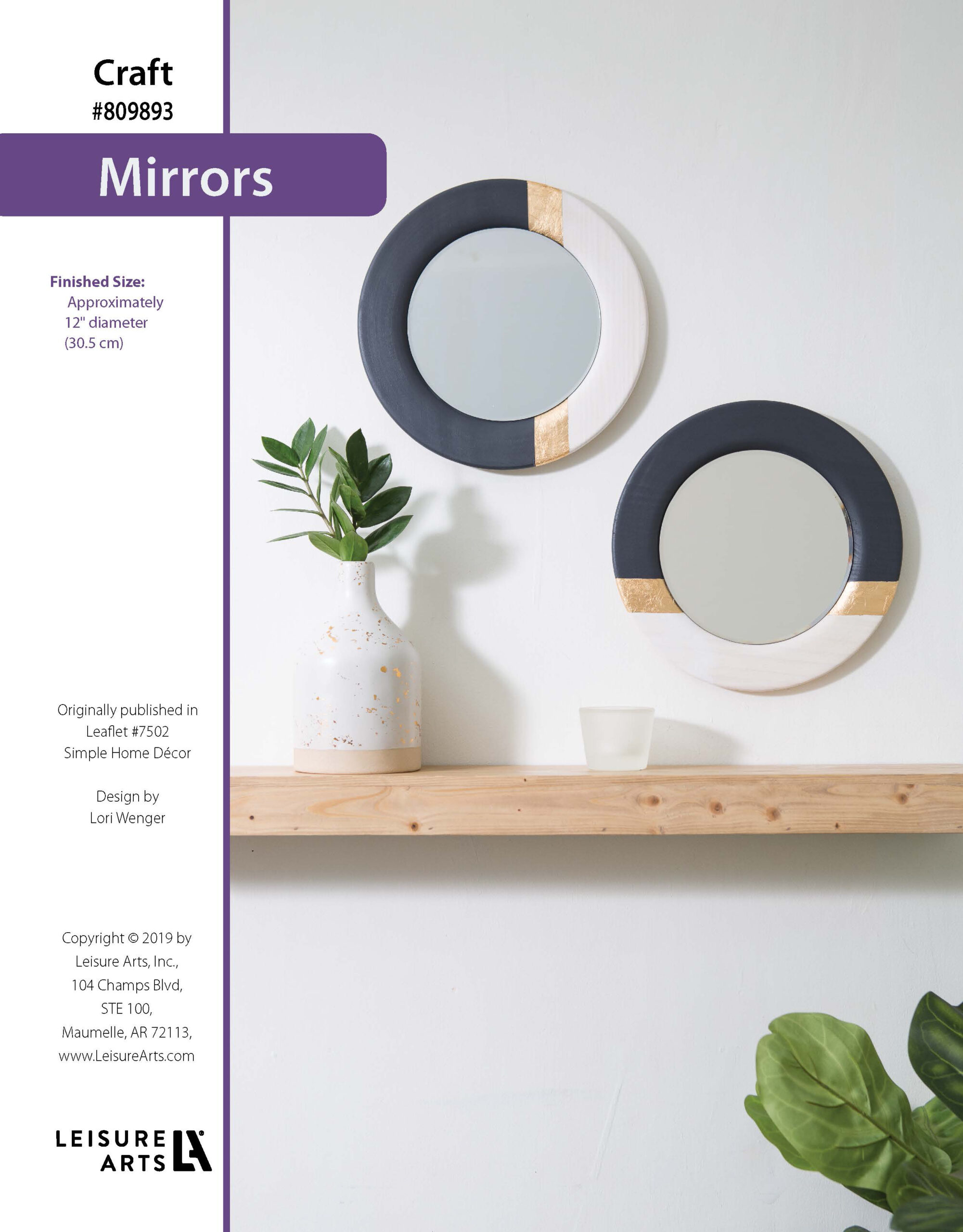 Leisure Arts ePattern Simple Home Decor Mirrors