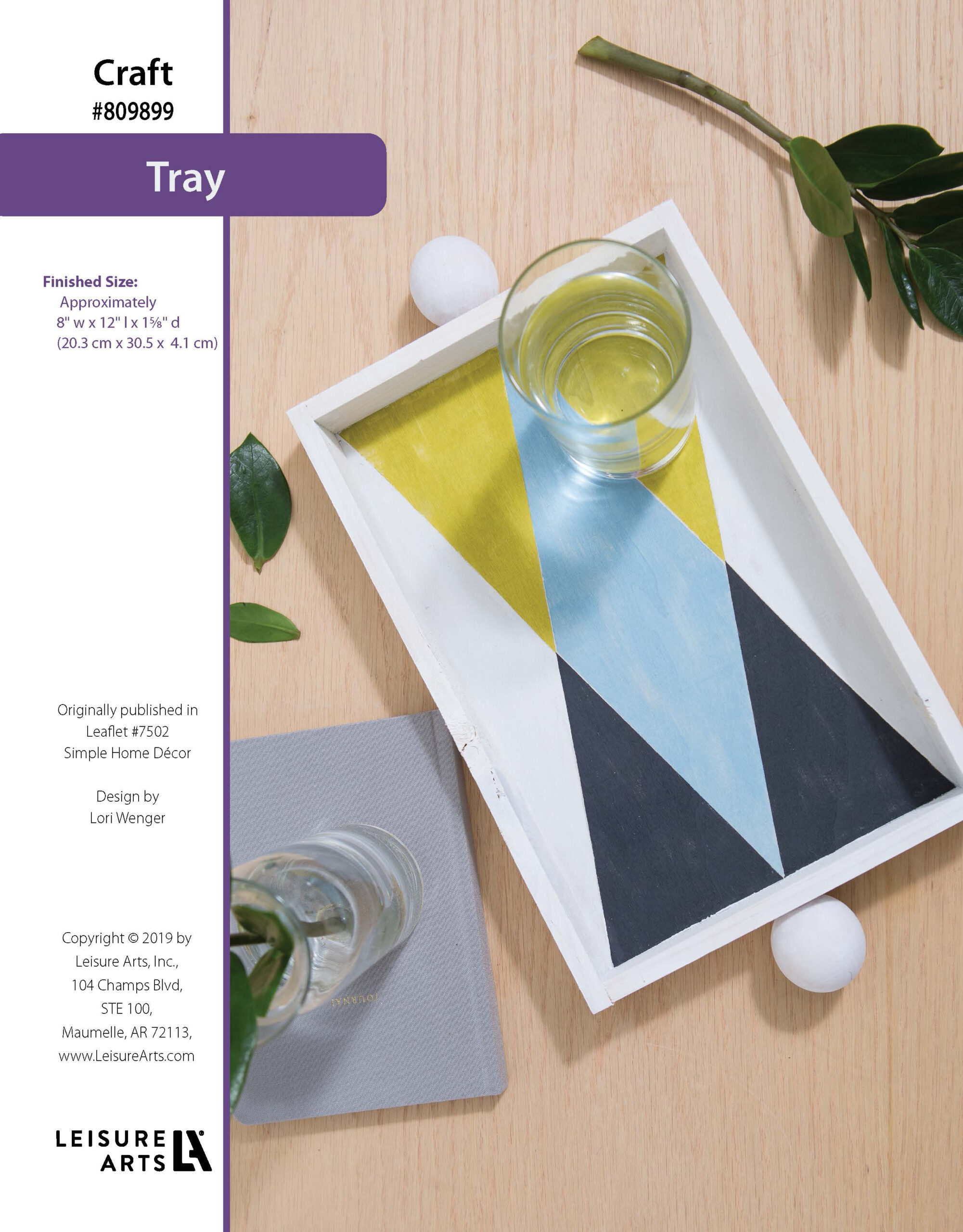 Leisure Arts ePattern Simple Home Decor Tray