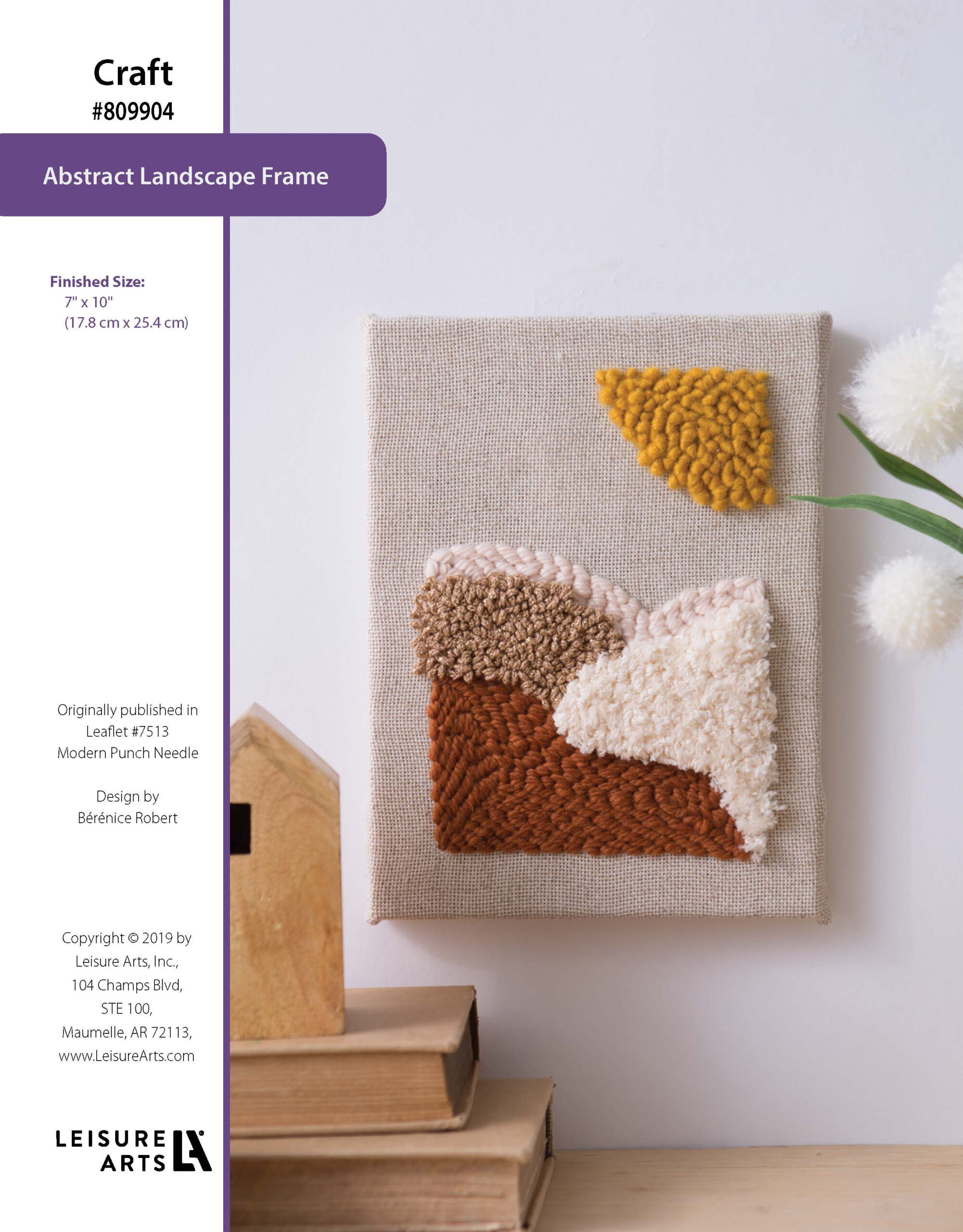 Leisure Arts Modern Punch Needle Abstract Landscape Frame ePattern