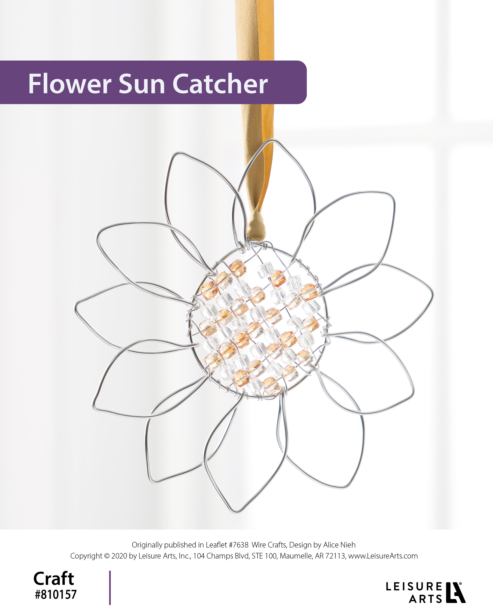Leisure Arts ePattern Wire Crafts Flower Sun Catcher