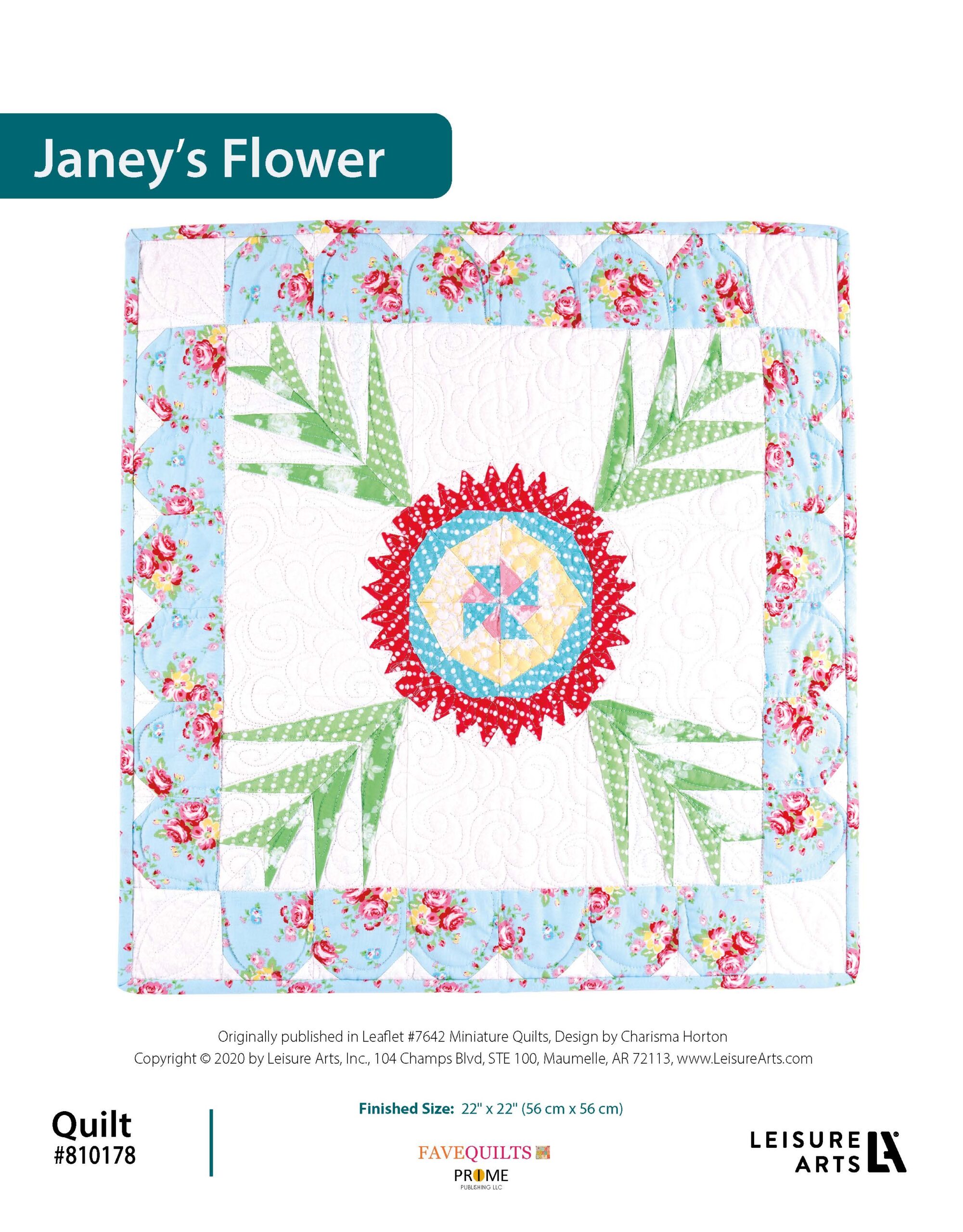 Leisure Arts Miniature Quilts JaneyAEs Flower ePattern