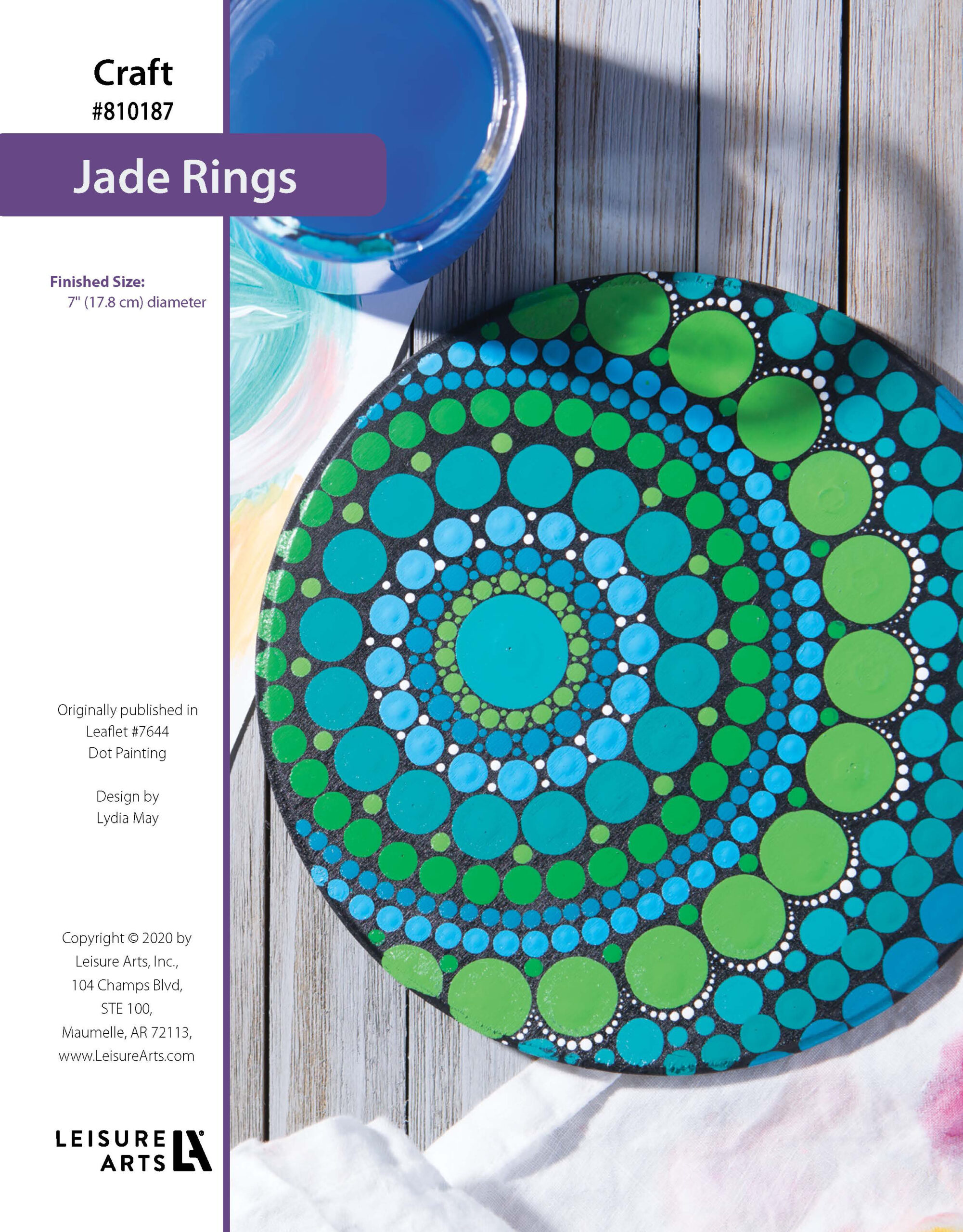 Leisure Arts Dot Painting Jade Rings ePattern