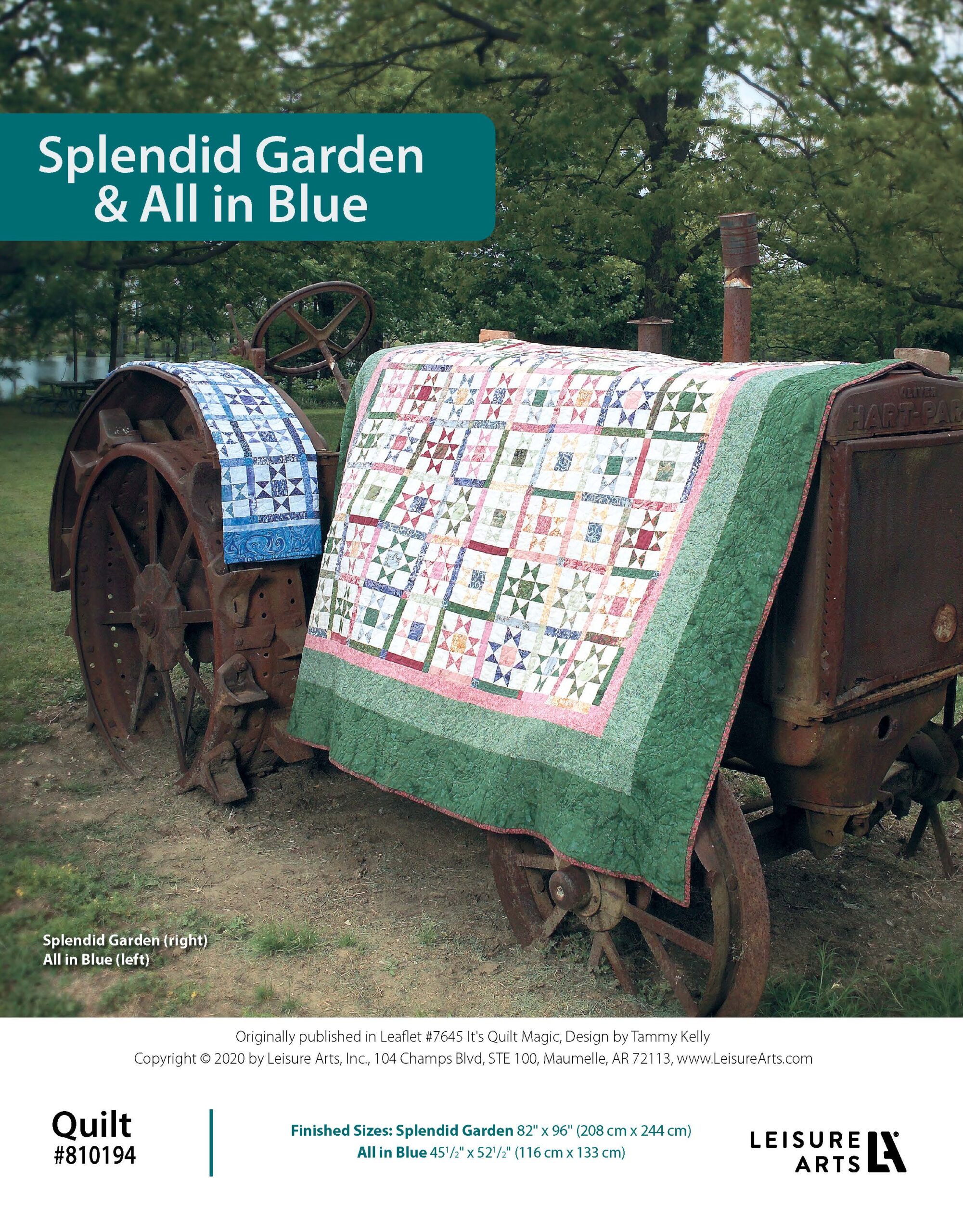 Leisure Arts Its Quilt Magic Splendid Garden All In Blue ePattern