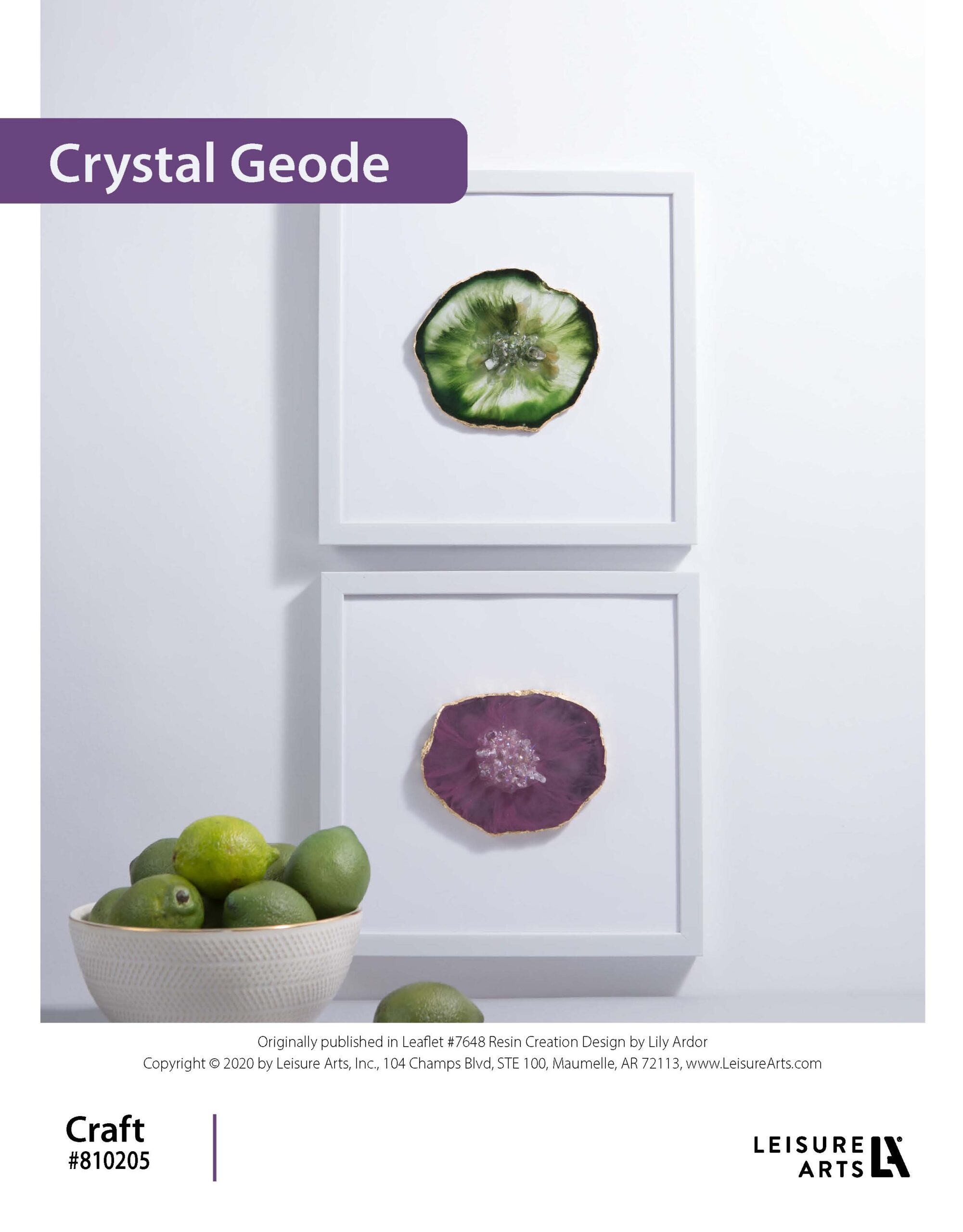 Leisure Arts Resin Creation Crystal Geode ePattern