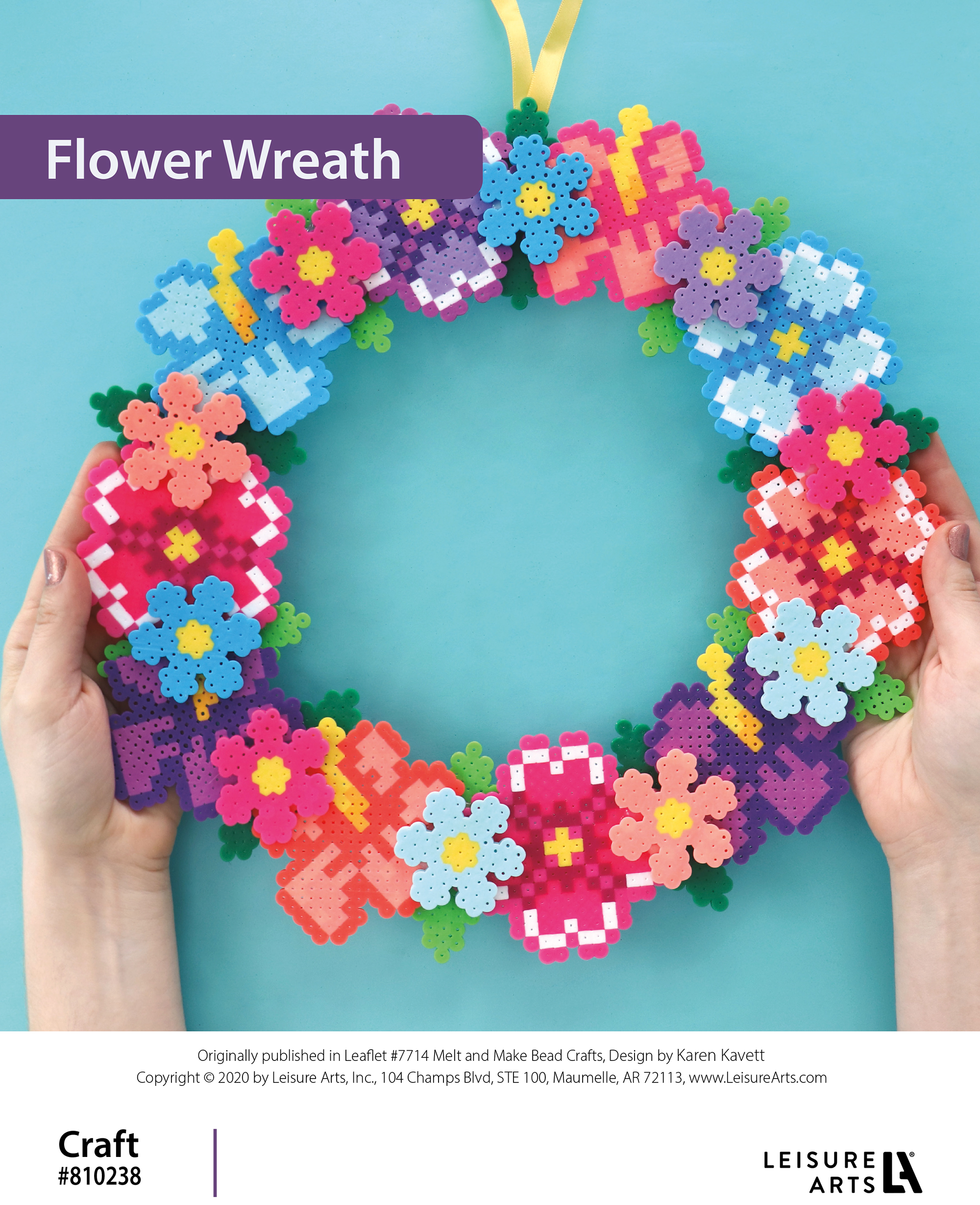 Leisure Arts ePattern Melt And Make Bead Flower Wreath