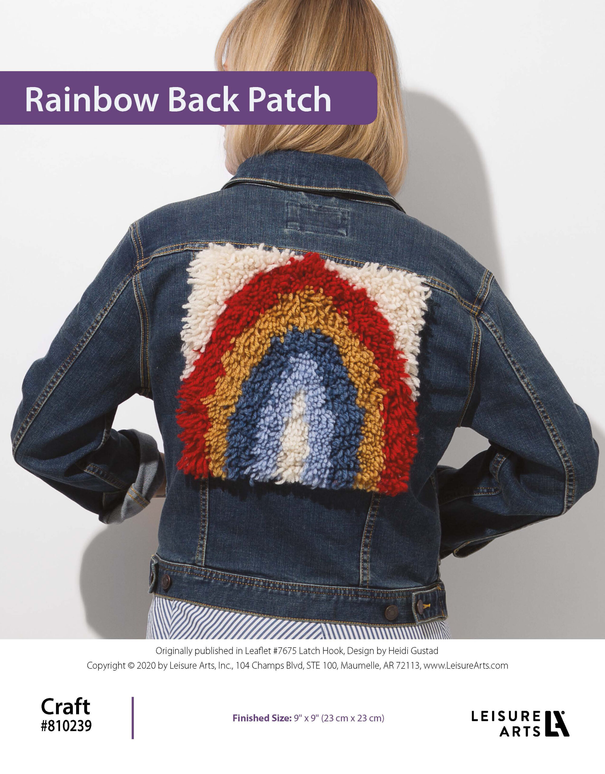 Leisure Arts ePattern Latch Hook Rainbow Back Patch