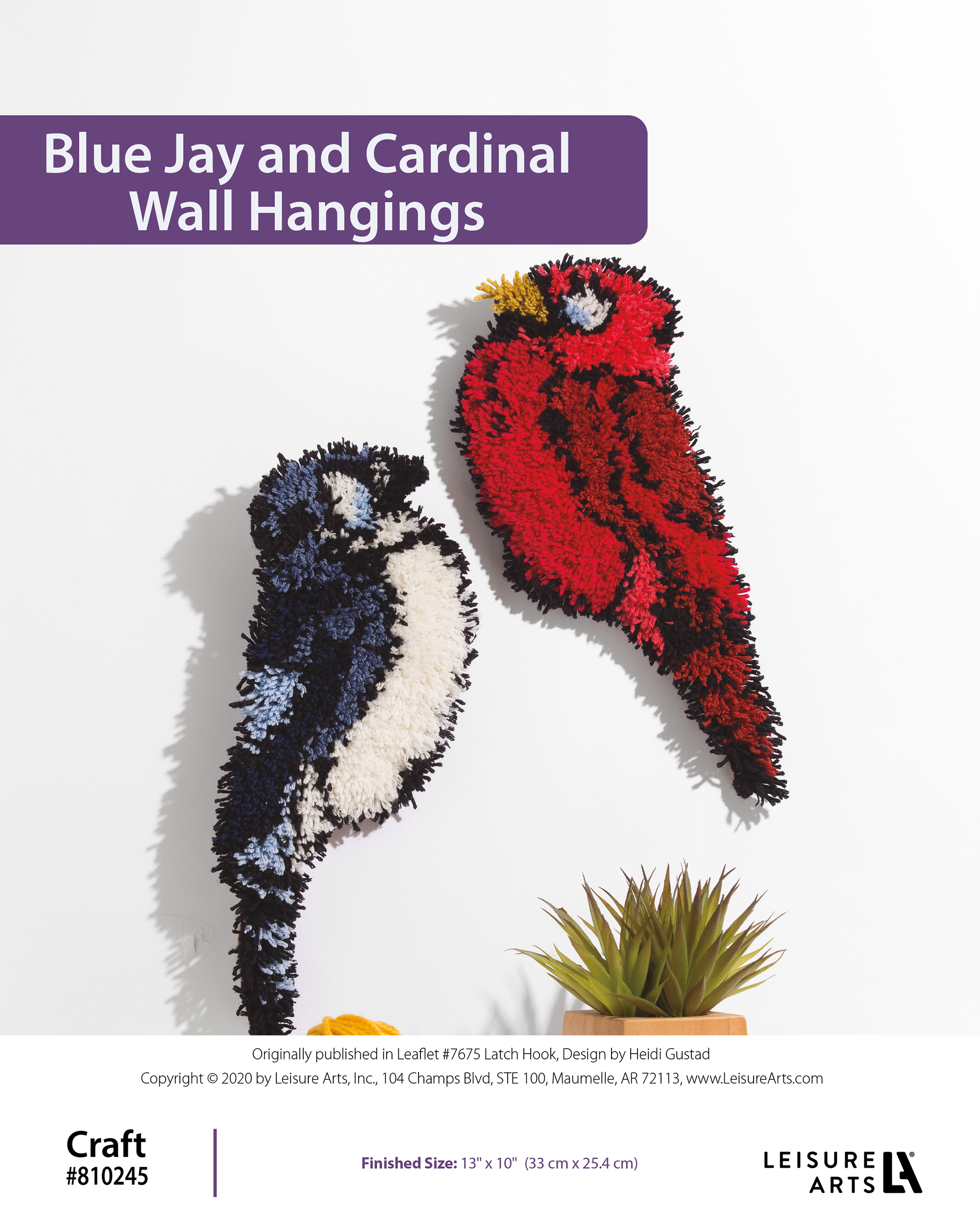 Leisure Arts ePattern Blue Jay and Cardinal Wall Hanging