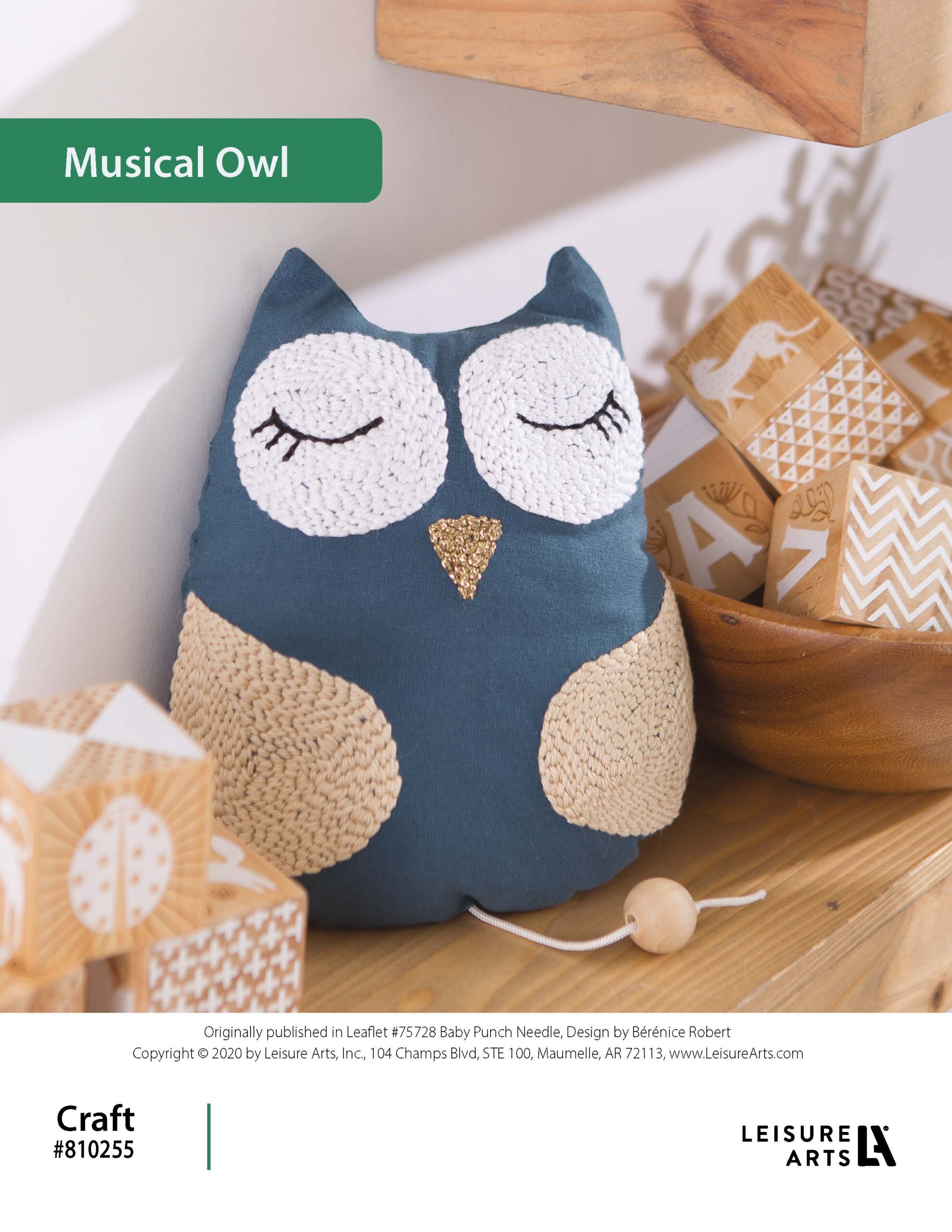 Leisure Arts Baby Punch Needle Musical Owl ePattern