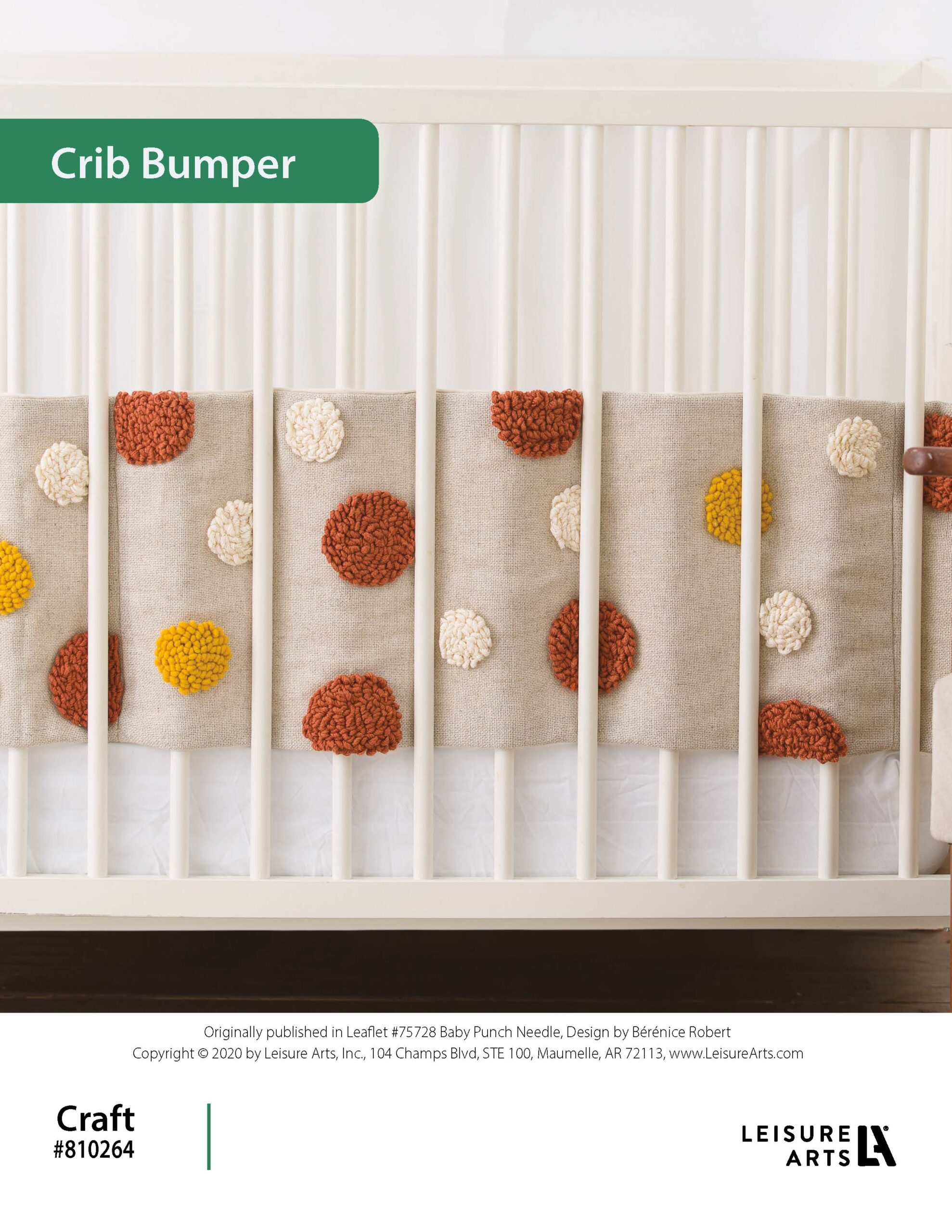 Leisure Arts Baby Punch Needle Crib Bumper ePattern