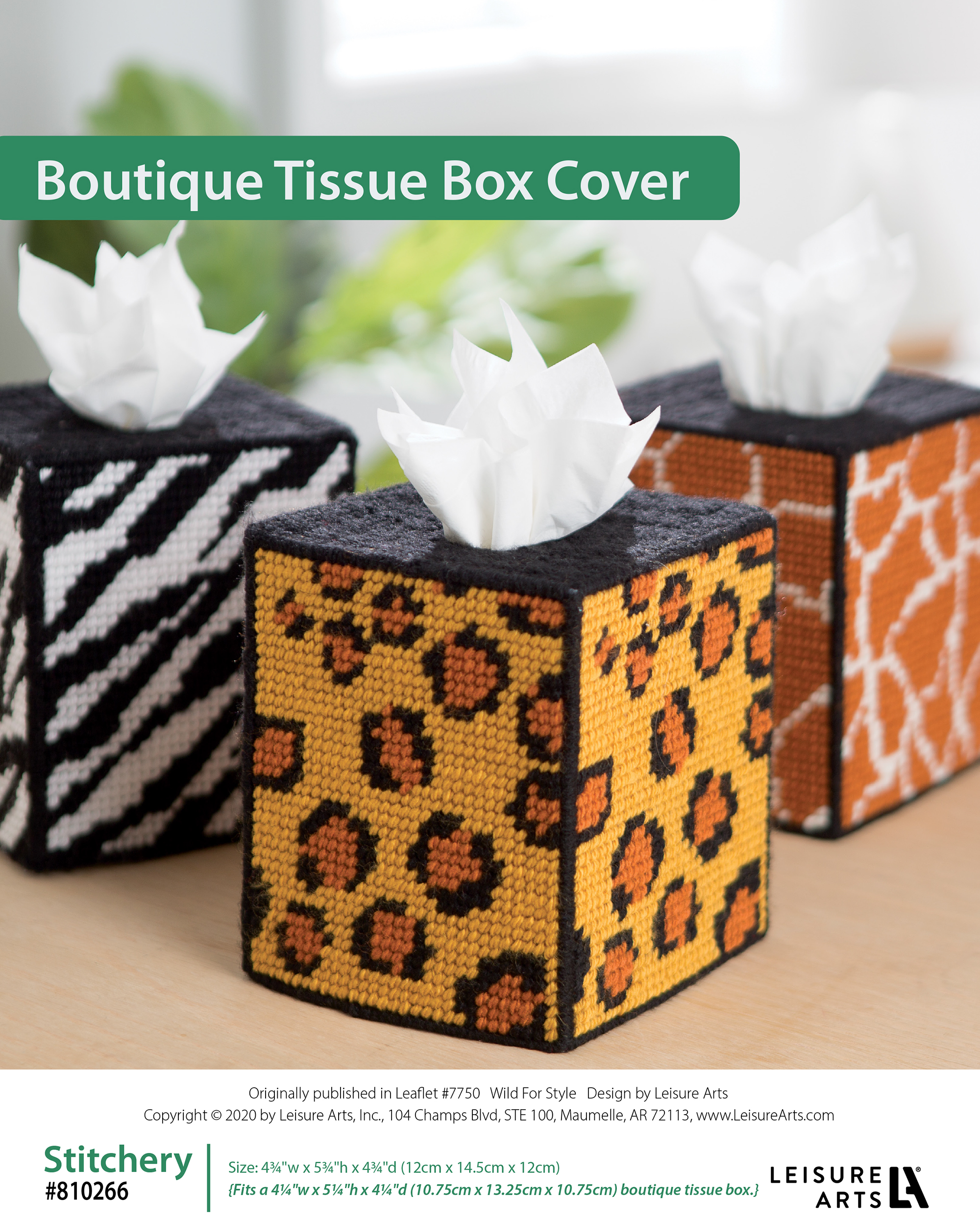 Leisure Arts ePattern Boutique Tissue Box Cover