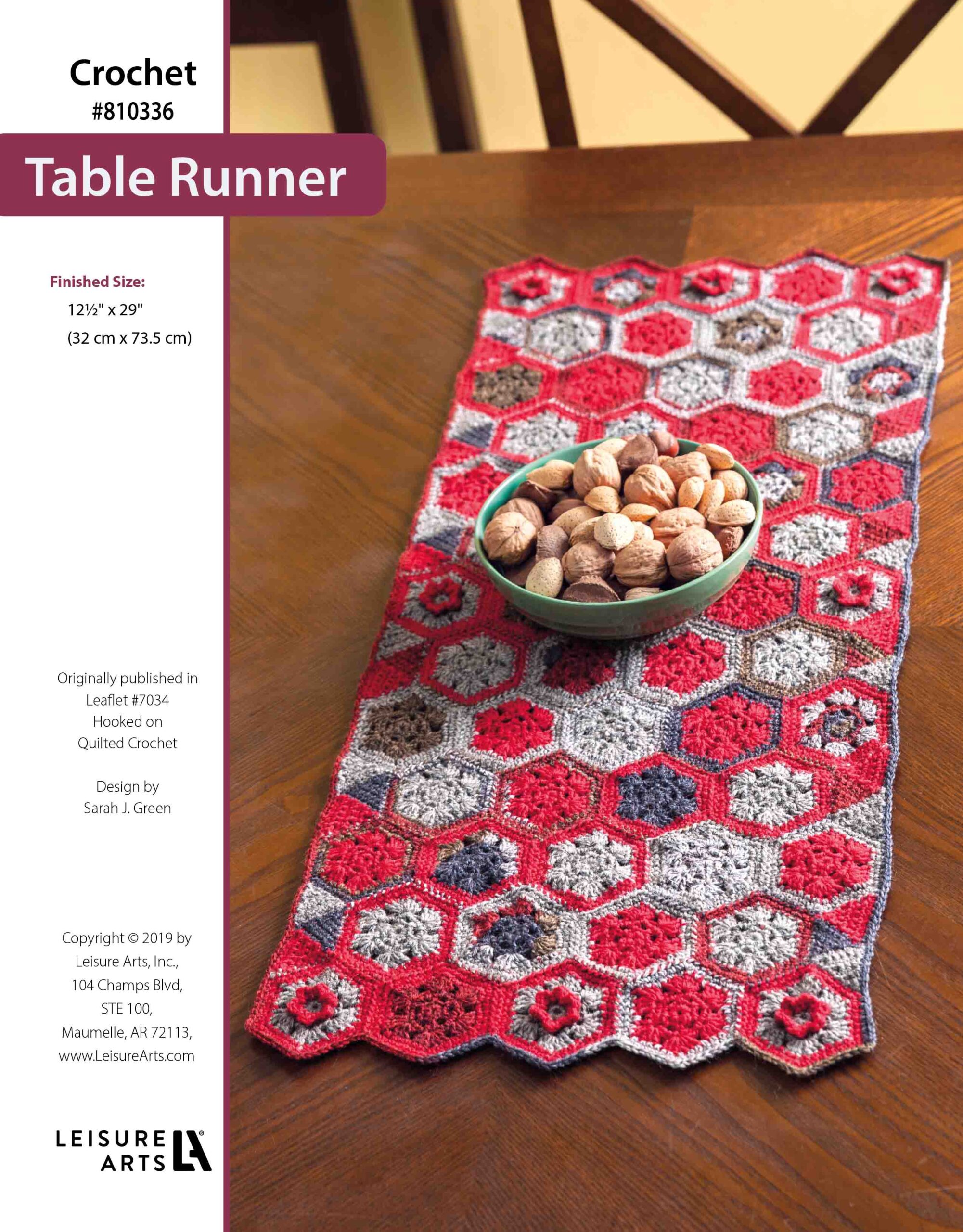 Leisure Arts Hooked On Quilted Crochet Table Runner ePattern