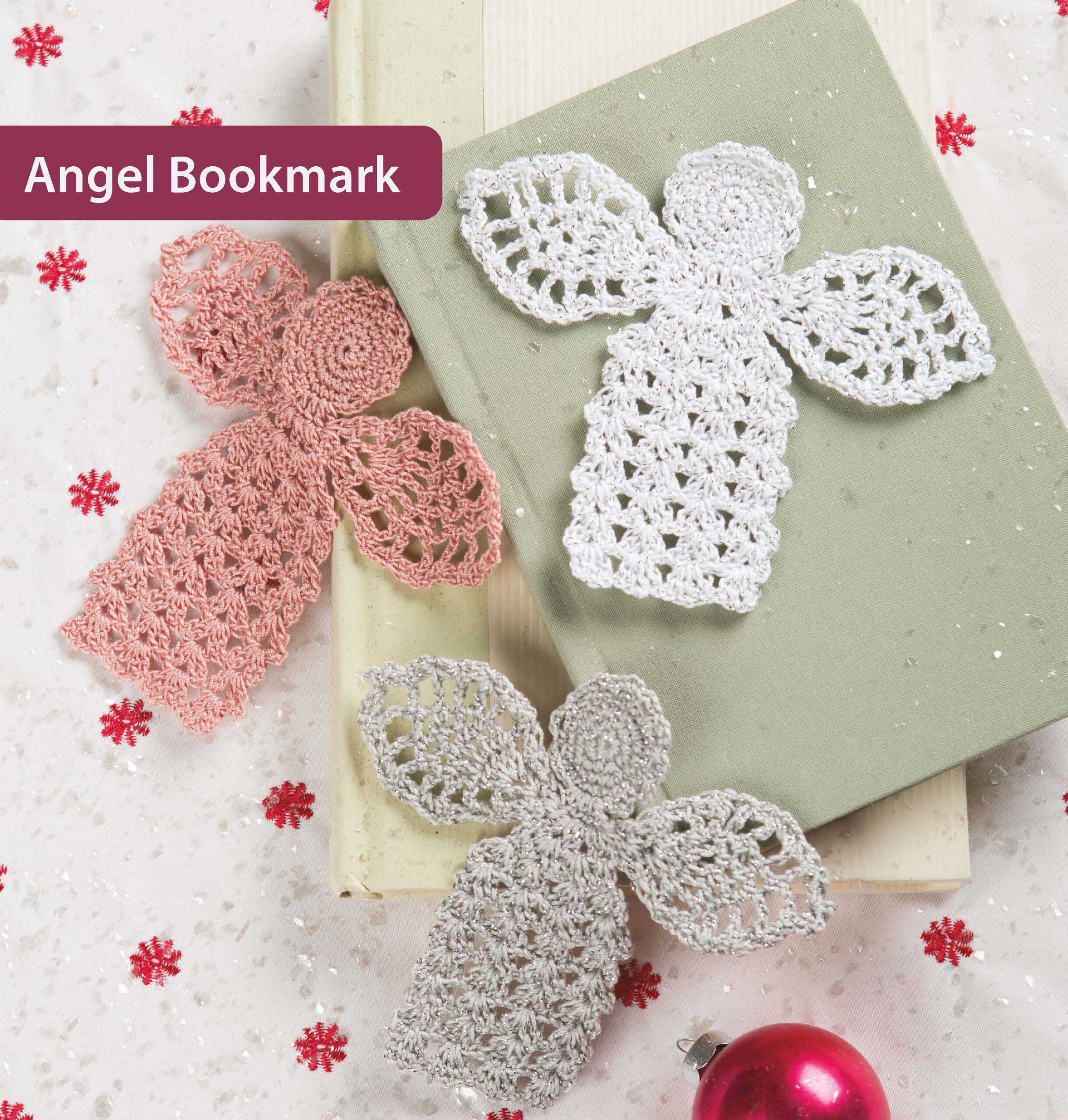 Leisure Arts Retro Christmas Ornaments Bookmark Crochet ePattern