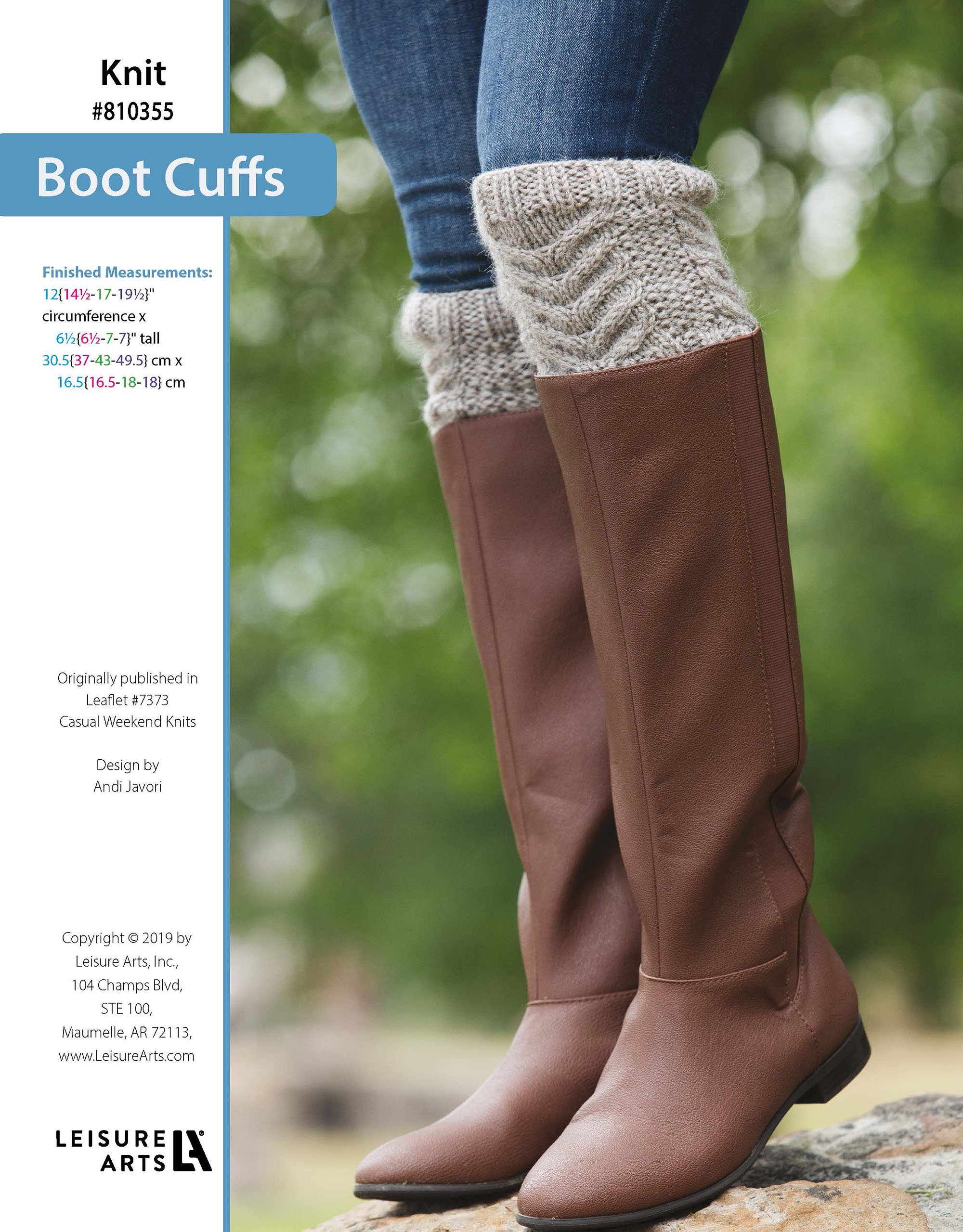 Leisure Arts Casual Weekend Knits Boot Cuffs ePattern