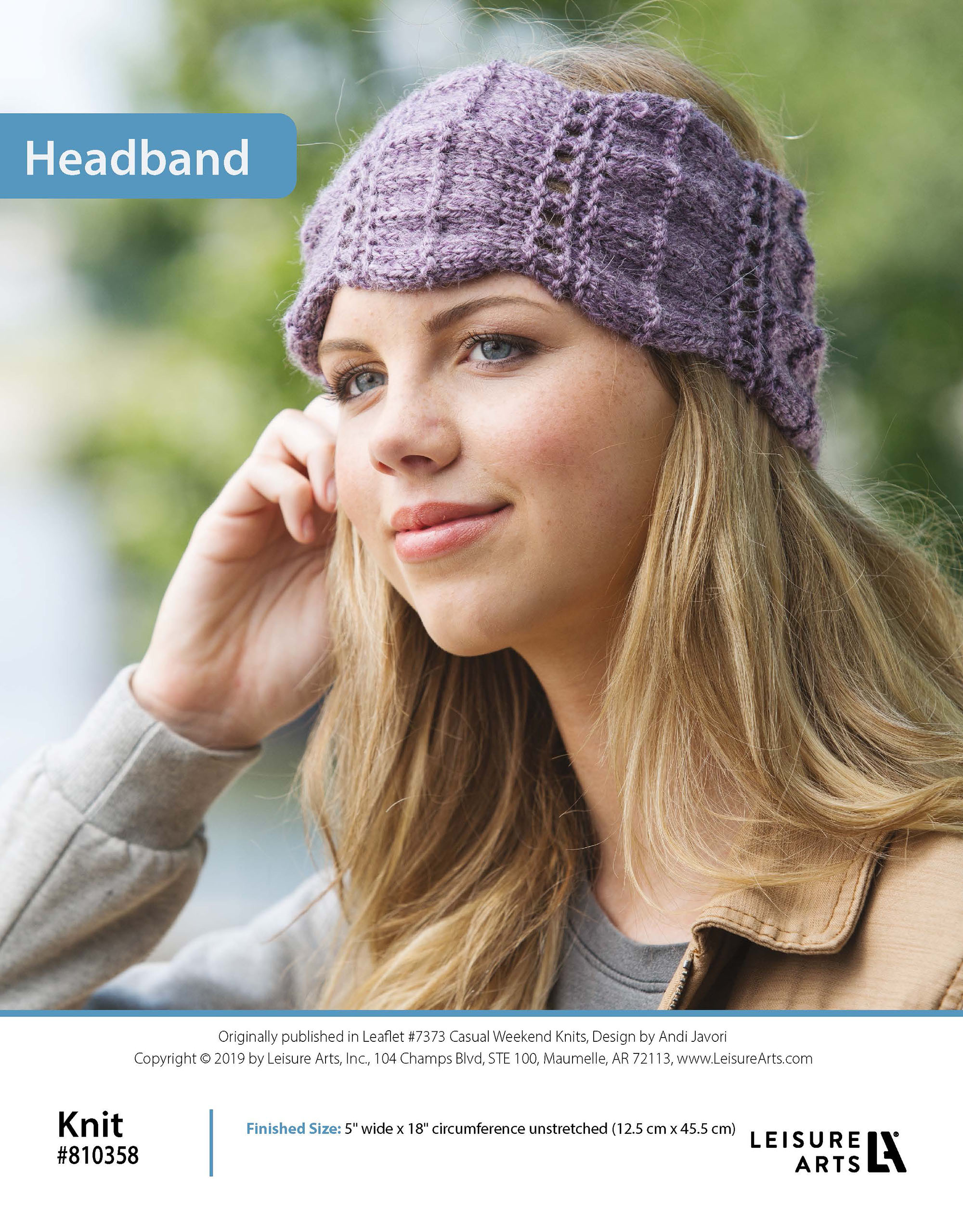 Leisure Arts Casual Weekend Knits Headband ePattern