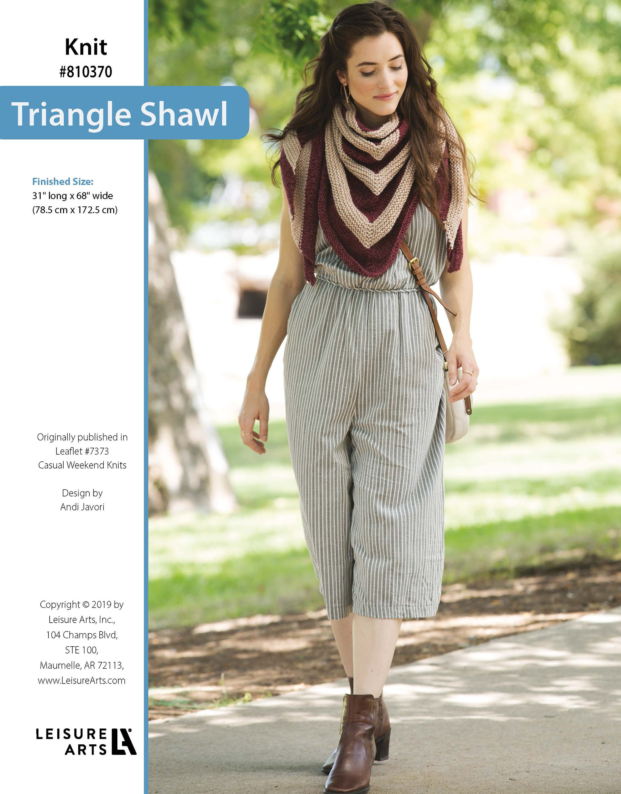 Leisure Arts Casual Weekend Knits Triangle Shawl ePattern