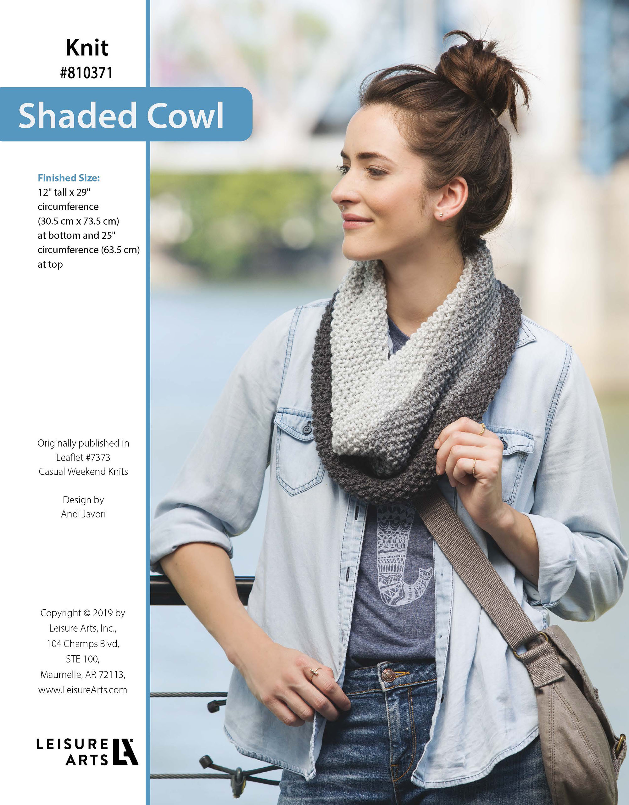 Leisure Arts Casual Weekend Knits Shaded Cowl ePattern