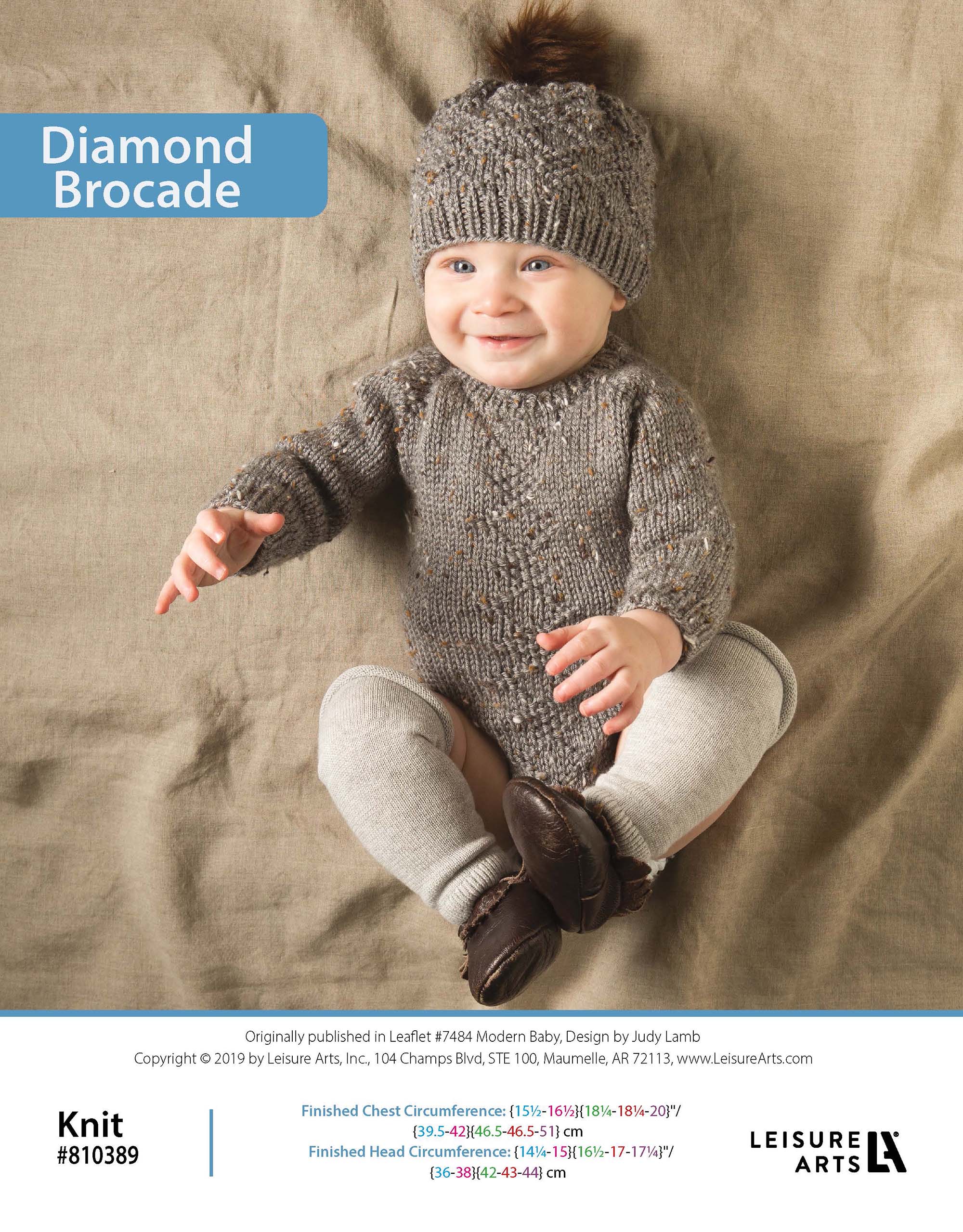 Leisure Arts Modern Baby Diamond Brocade Knit ePattern