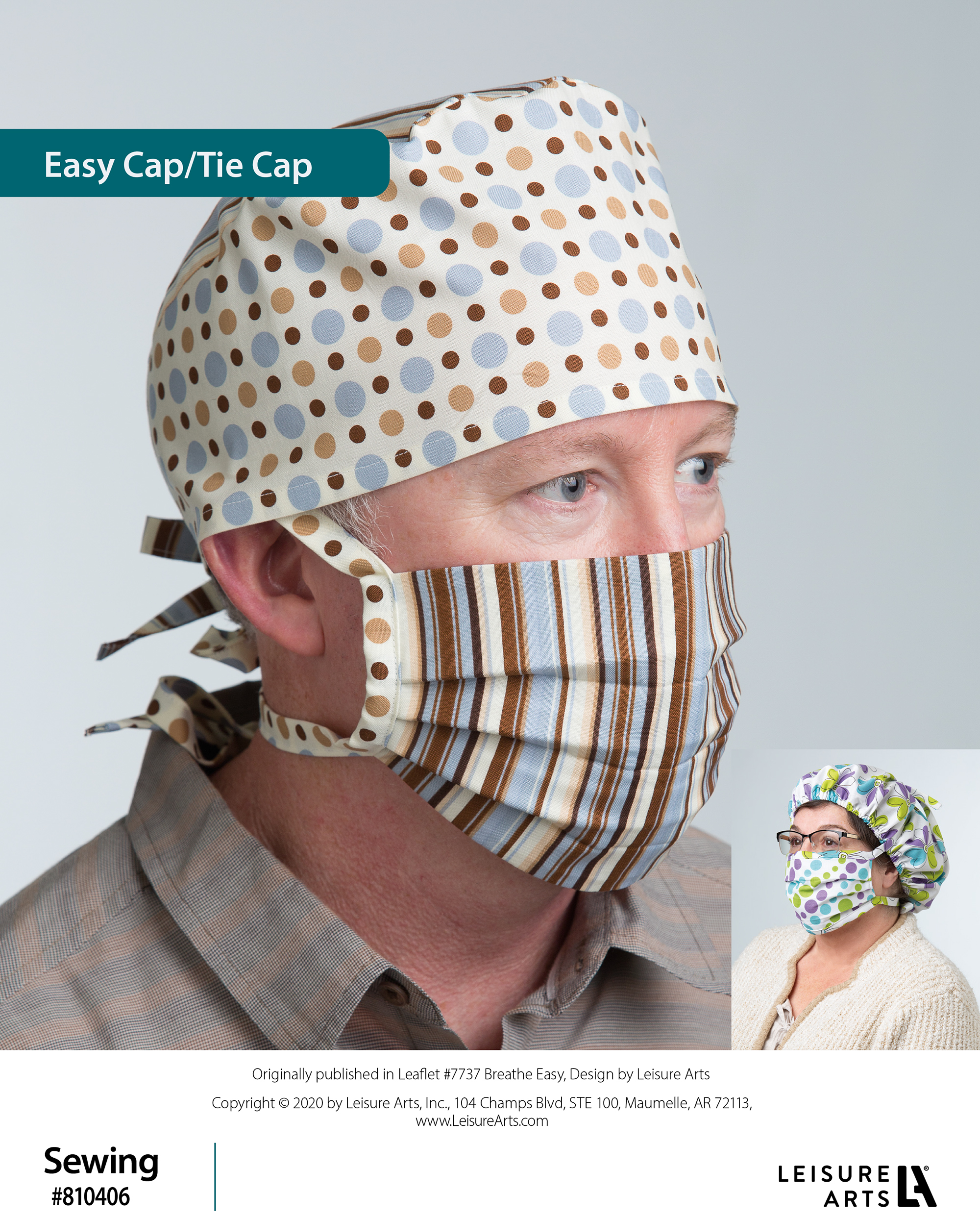 Leisure Arts ePattern Breathe Easy Cap Tie Cap