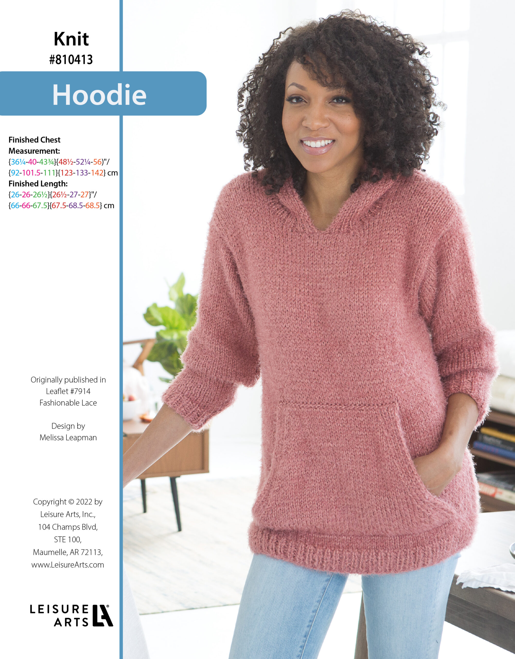 Leisure Arts Fashionable Lace Hoodie Knit ePattern