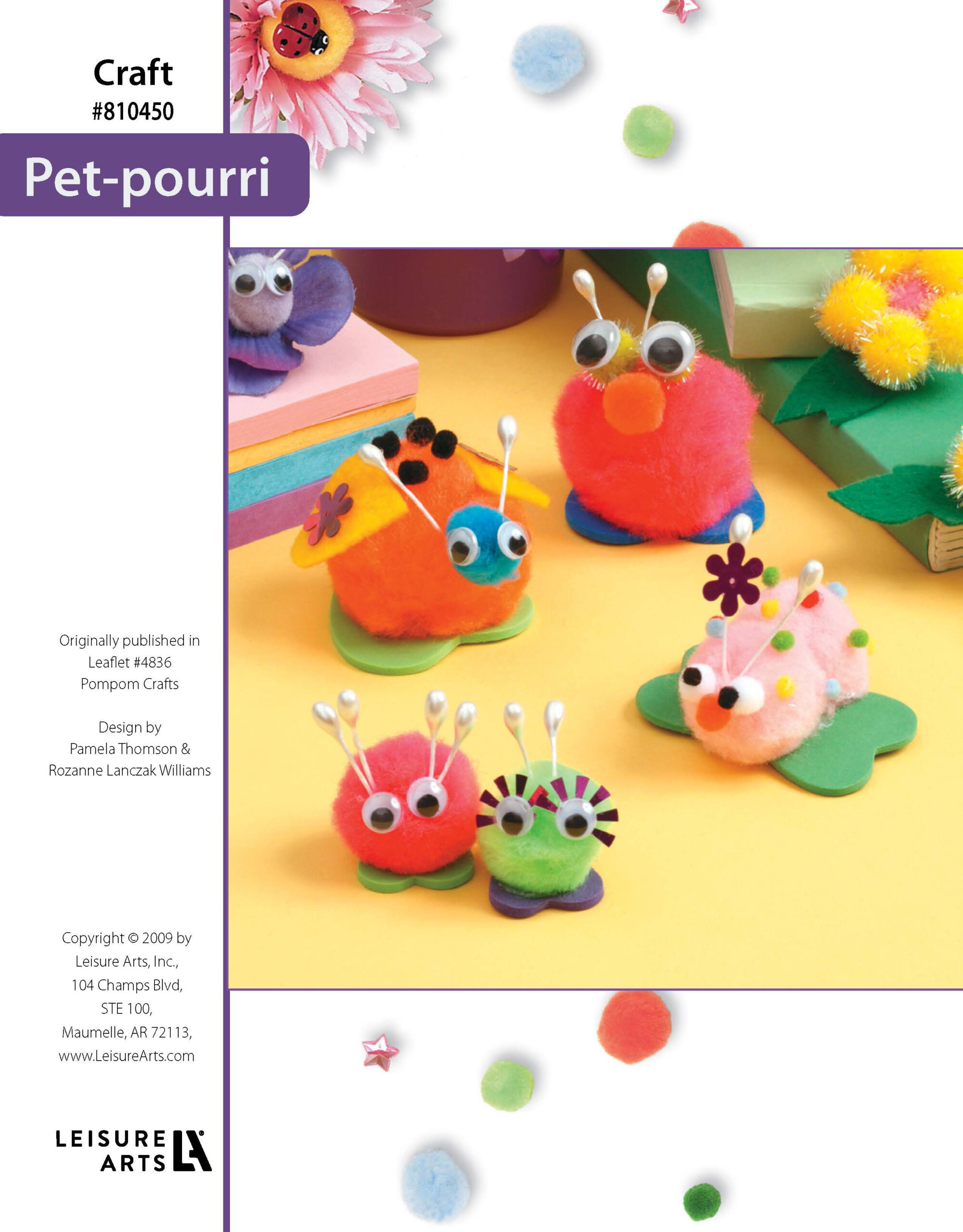 Leisure Arts Pompom Crafts Petpourri ePattern