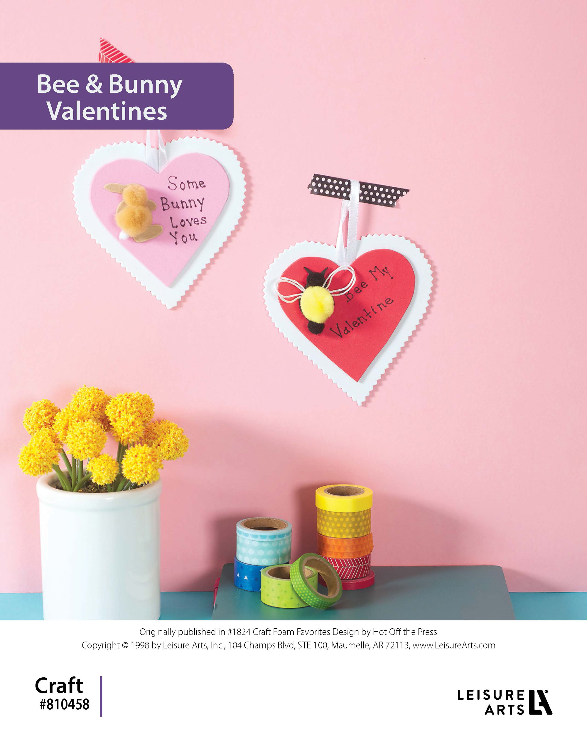 Craft Foam Favorites Bee Bunny Valentines ePattern